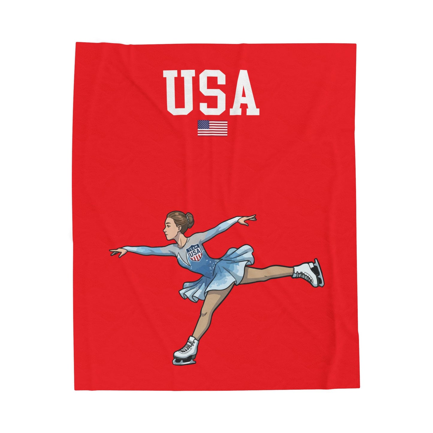 Princess Grace  TEAM USA  Velveteen Plush Blanket