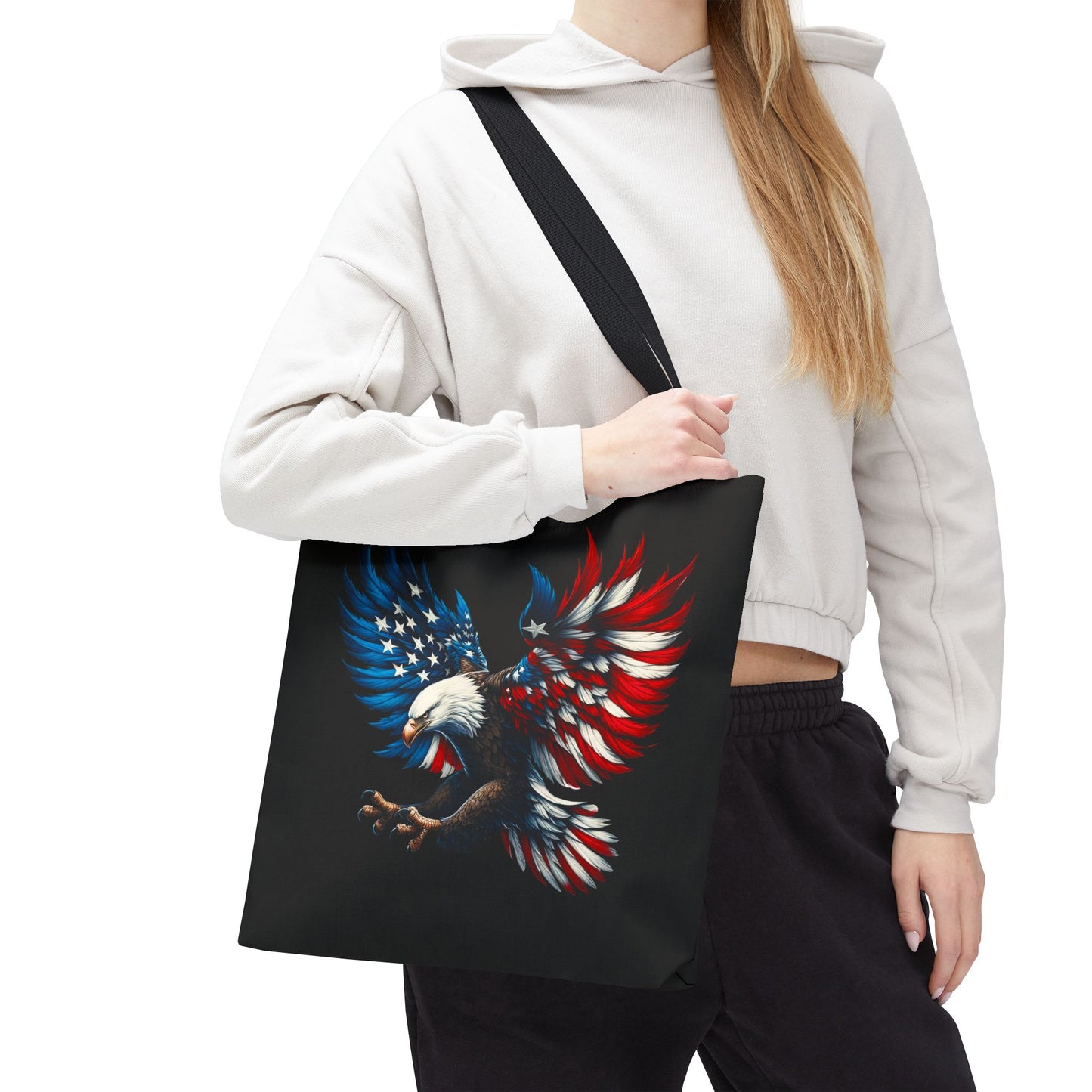 Princess Grace  Patriotic Eagle Tote Bag  Bold American Spirit Design