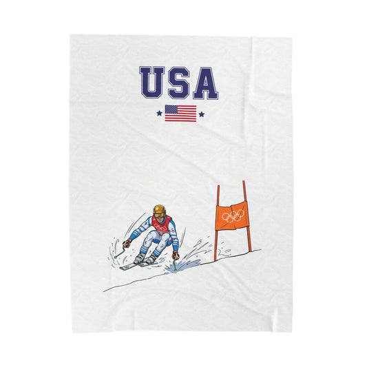 Princess Grace  TEAM USA  Velveteen Plush Blanket