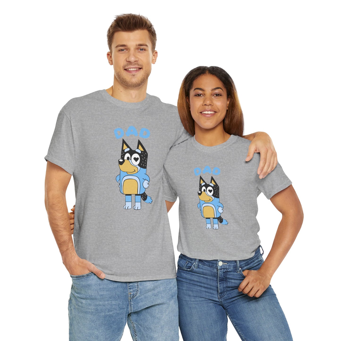 Princess Grace  Bluey Dad Cartoon Graphic Unisex Heavy Cotton Tee