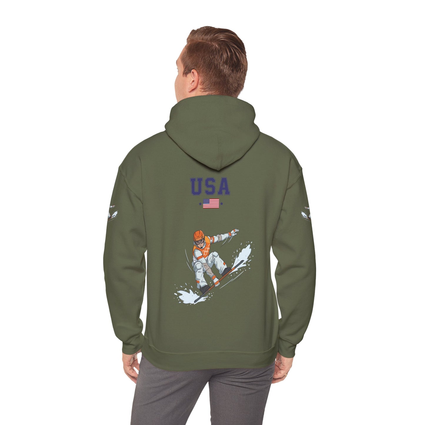 Princess Grace  TEAM USA  Snowboard  Unisex Heavy Blend Hooded Sweatshirt