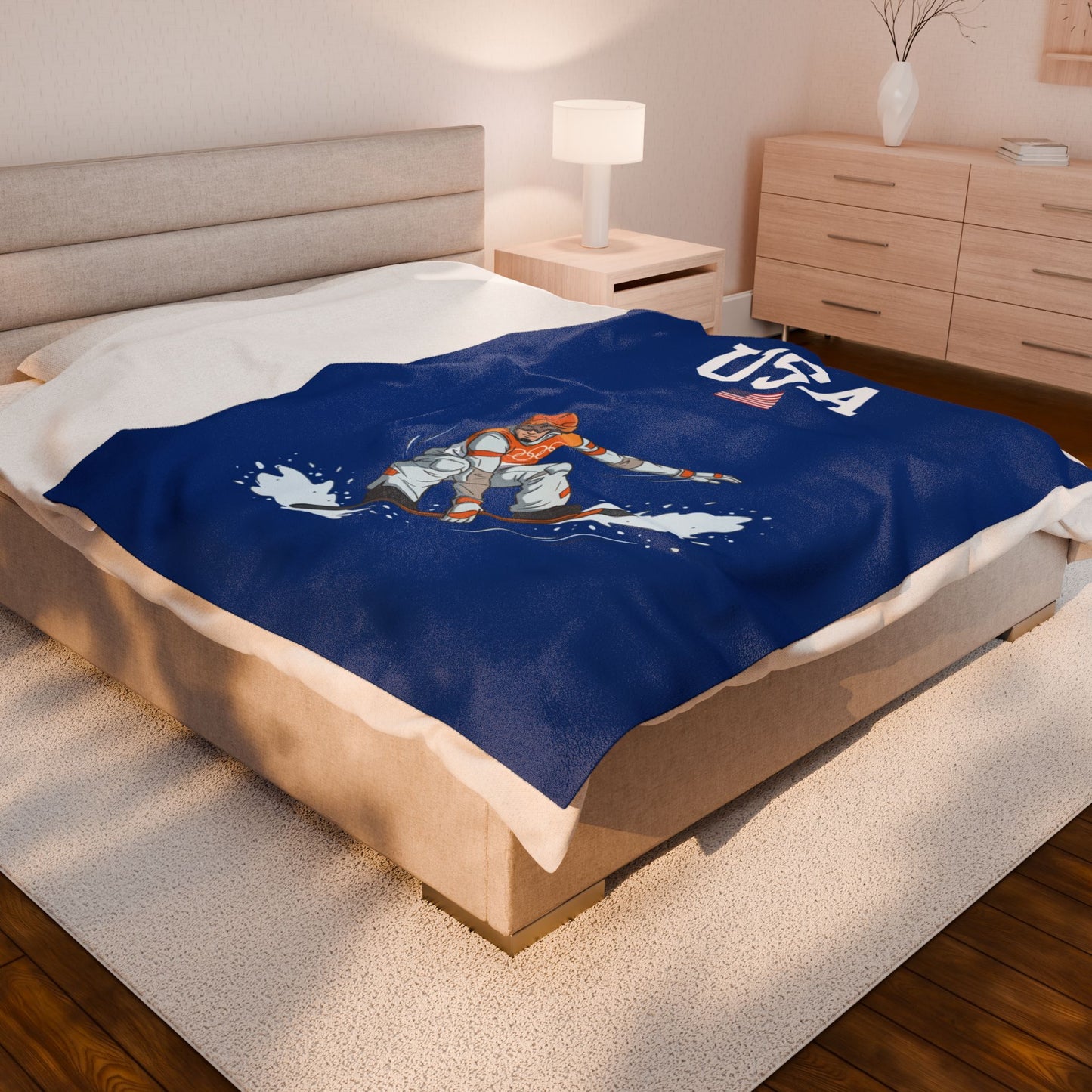 Princess Grace  TEAM USA  Velveteen Plush Blanket