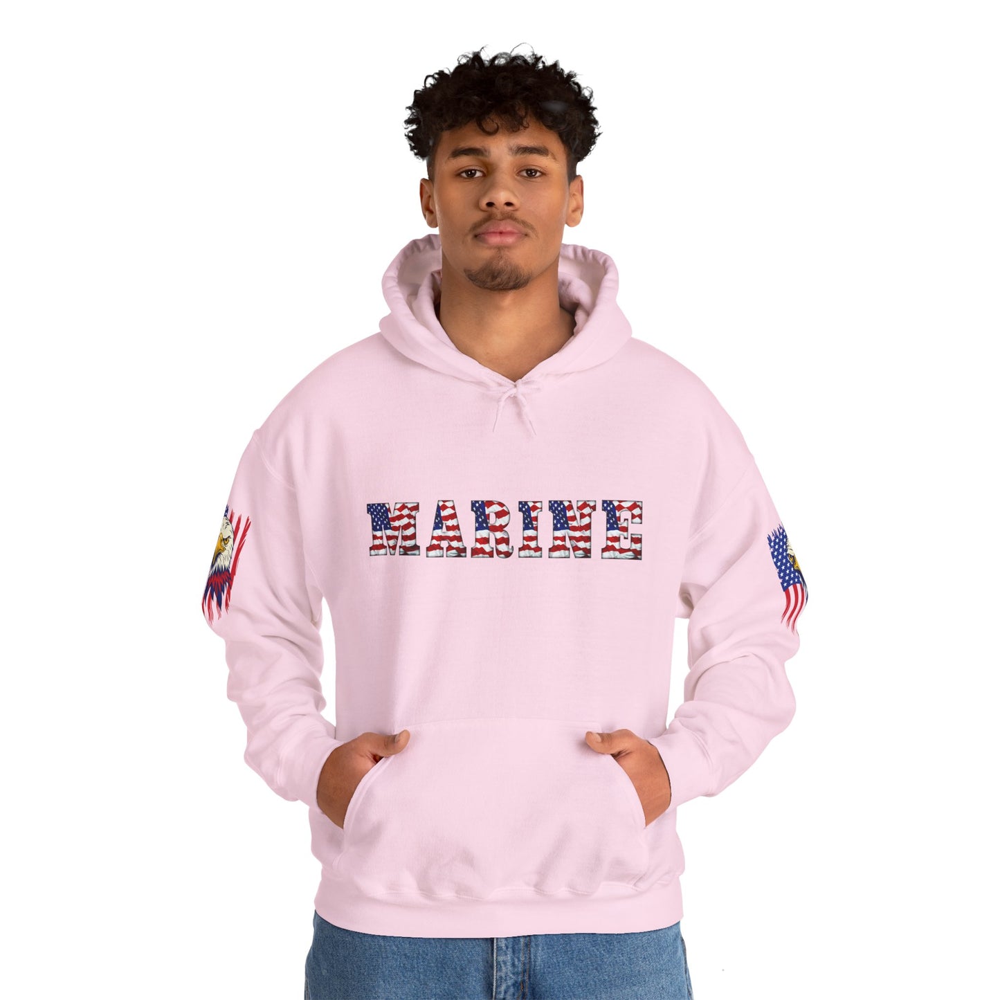 Princess Grace  American Pride Marine Eagle Hooded Sweatshirt