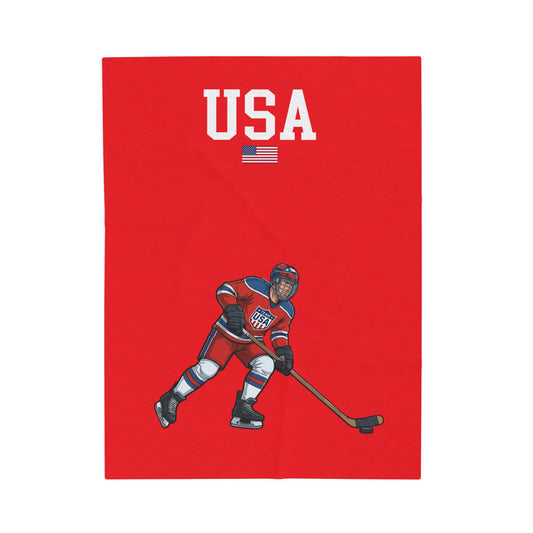 Princess Grace  TEAM USA  Velveteen Plush Blanket