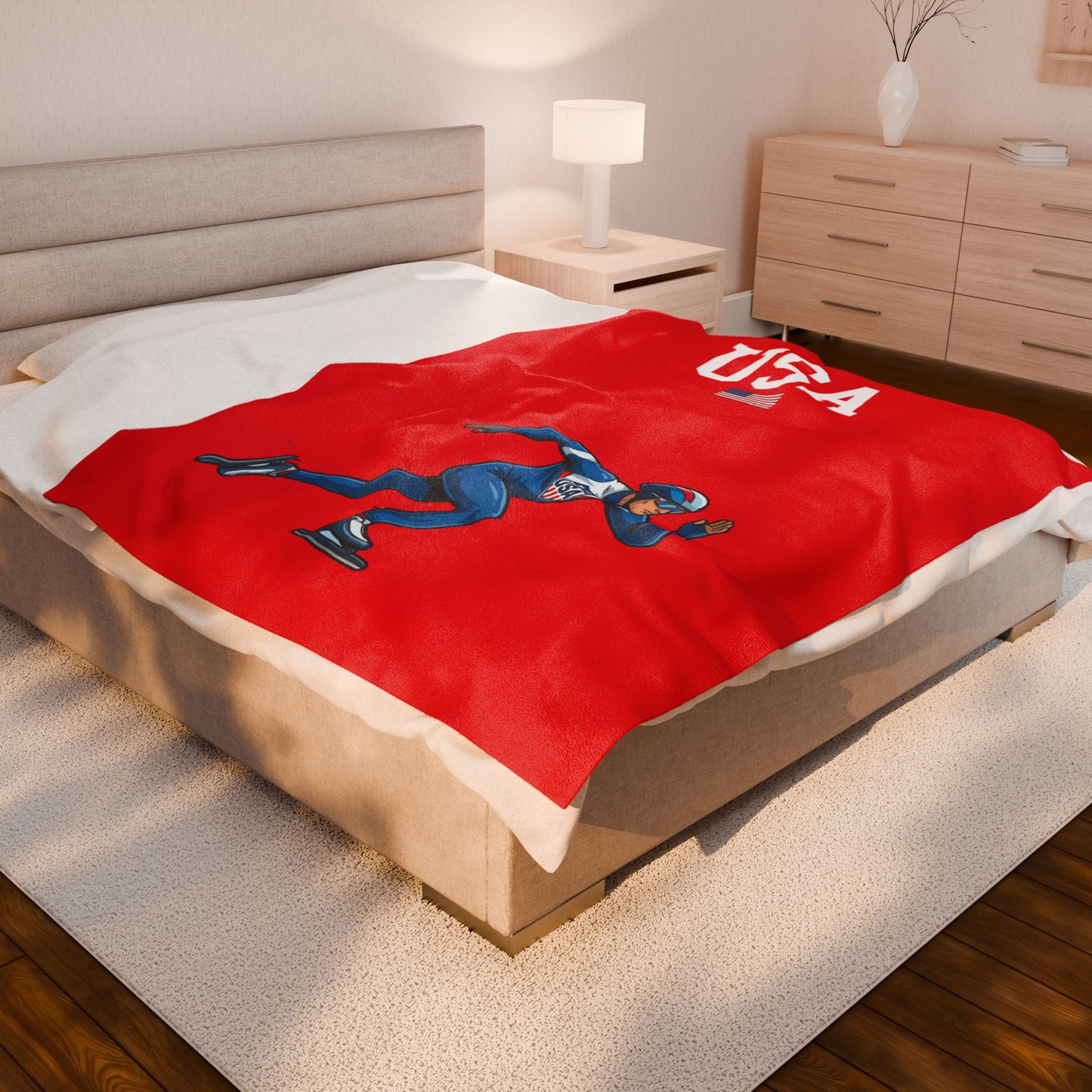 Princess Grace  TEAM USA  Velveteen Plush Blanket