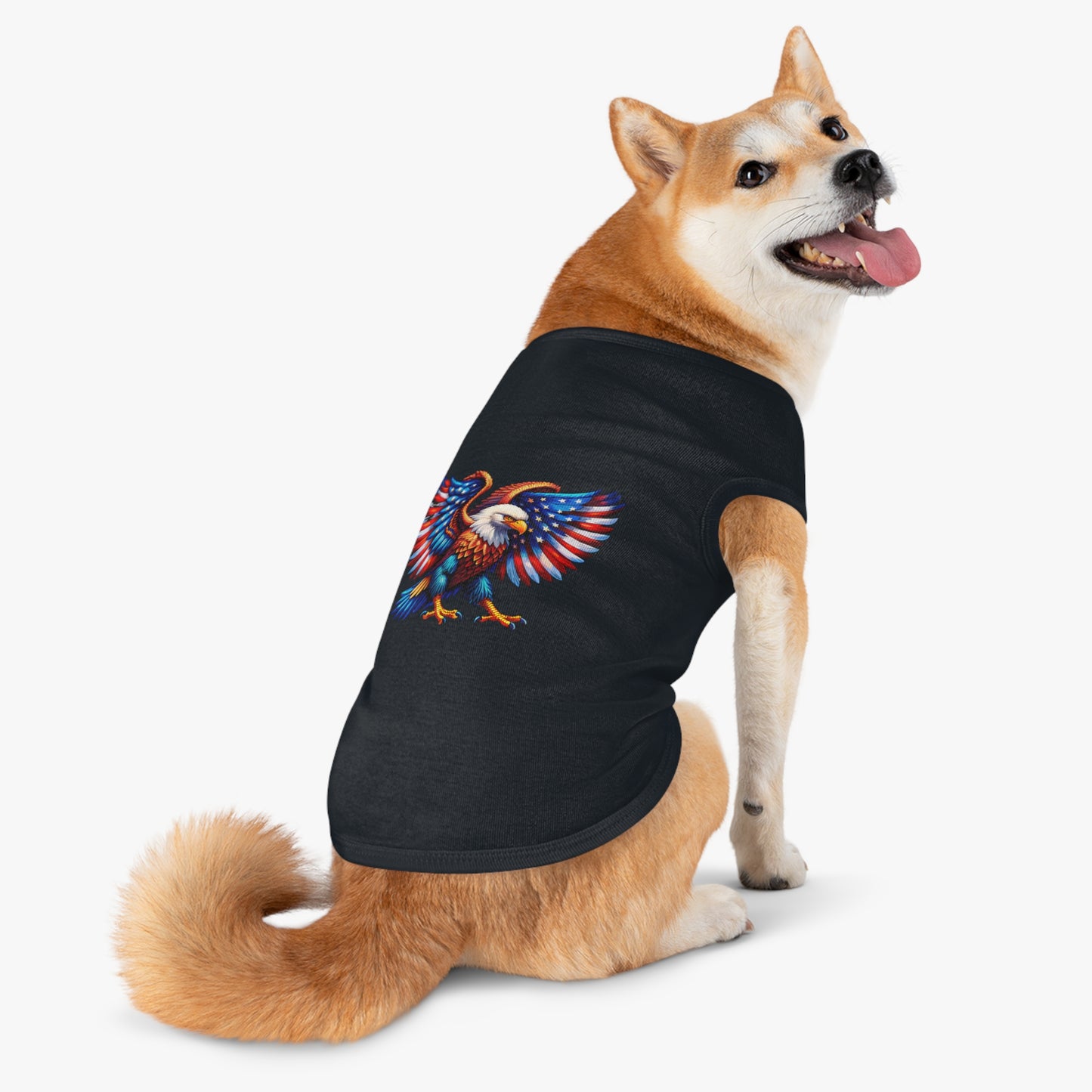 Princess Grace  Patriotic Eagle Pet Tank Top Stylish & Comfortable Dog Apparel for Celebrations