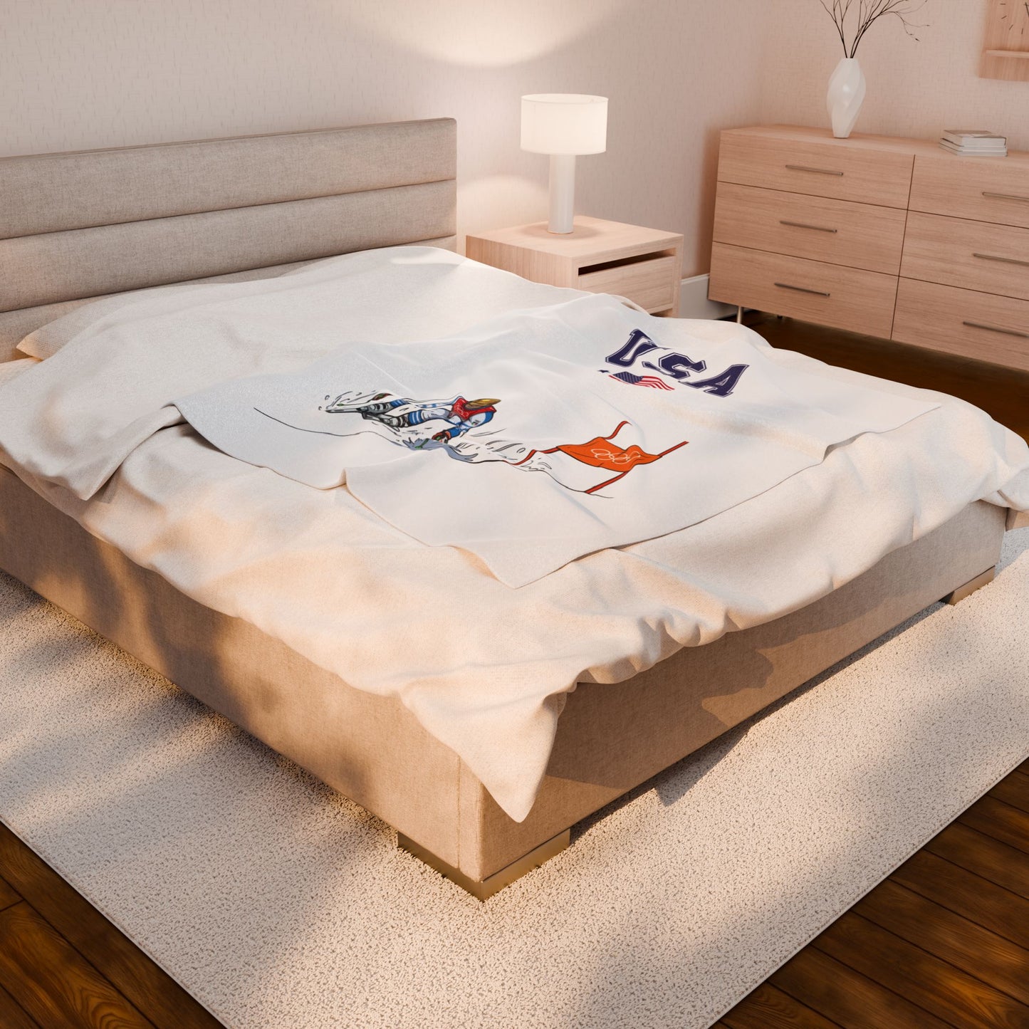 Princess Grace  TEAM USA  Velveteen Plush Blanket