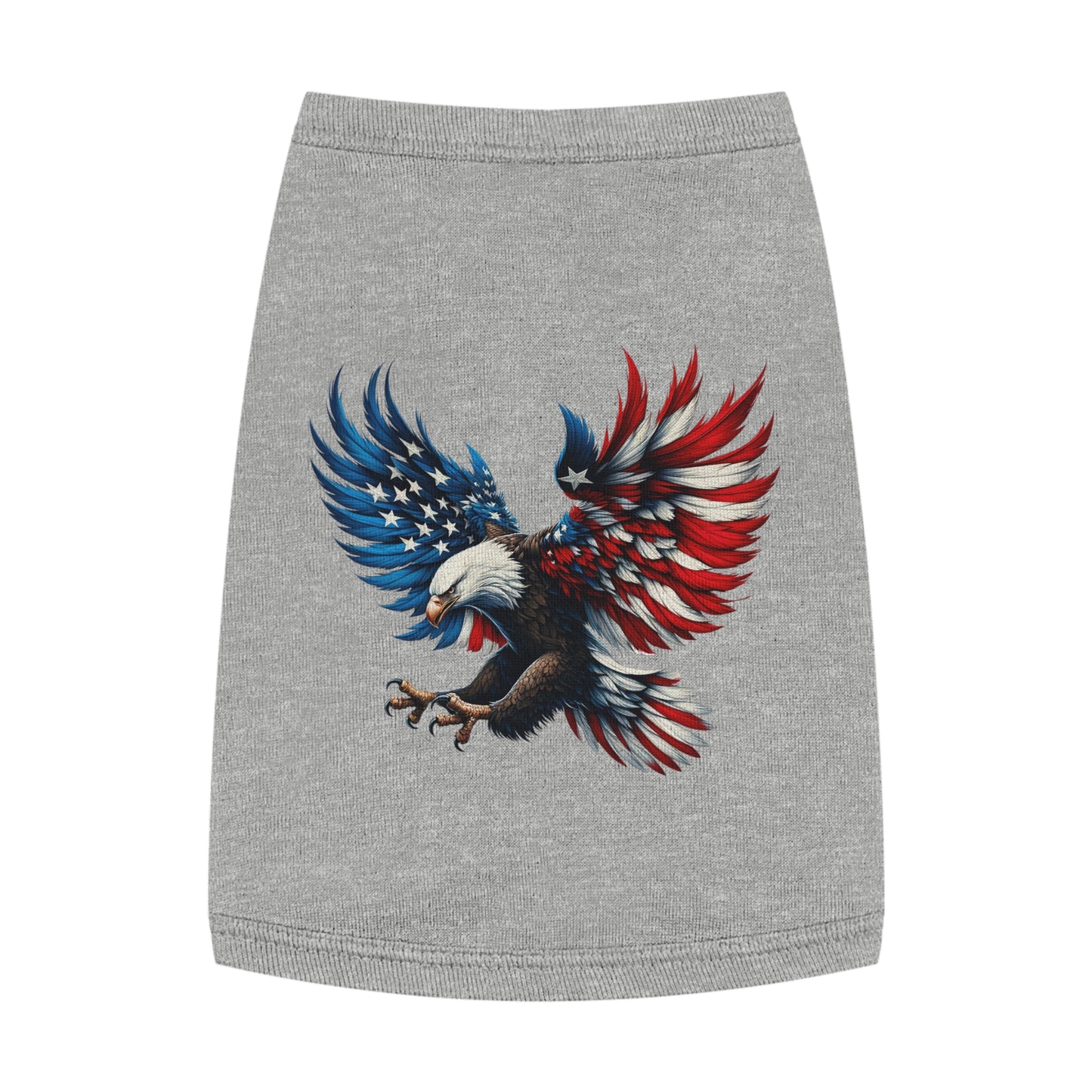 Princess Grace  Patriotic Eagle Pet Tank Top Comfortable & Stylish Holiday Apparel for Dogs