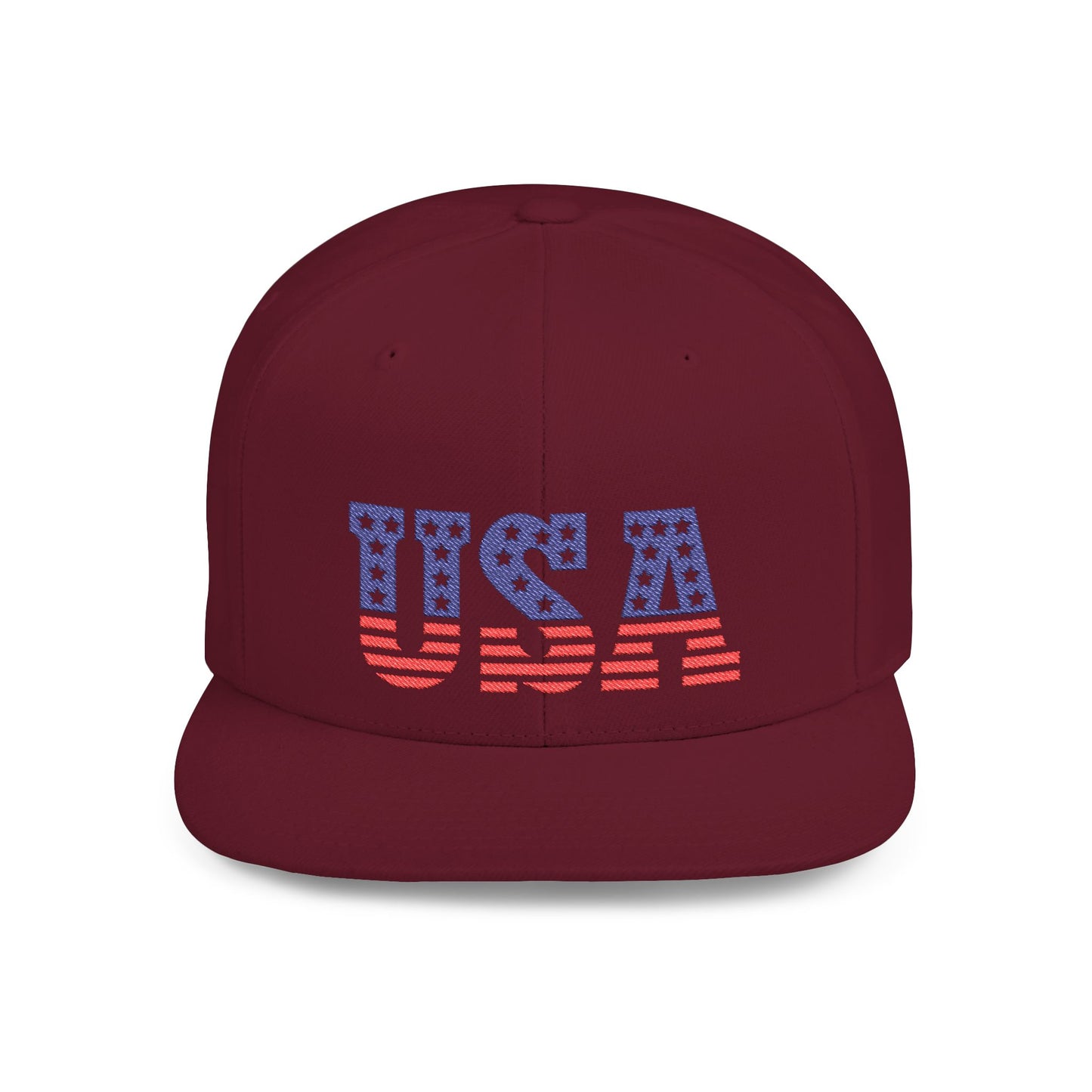 Princess Grace  USA Flag Flat Bill Snapback Cap Patriotic Adjustable Hat for Summer Celebrations