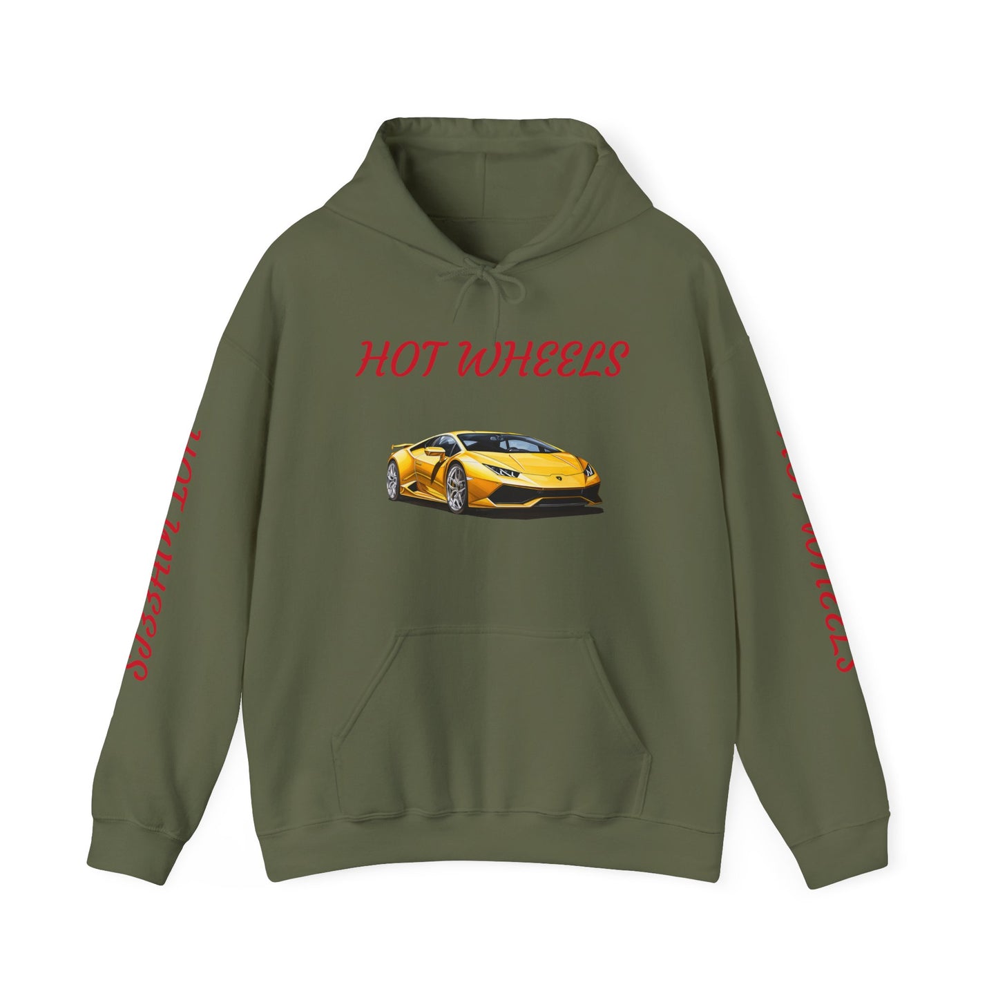 Princess Grace  Hot Wheels Unisex Hoodie Yellow Sports Car Graphic Sweatshirt