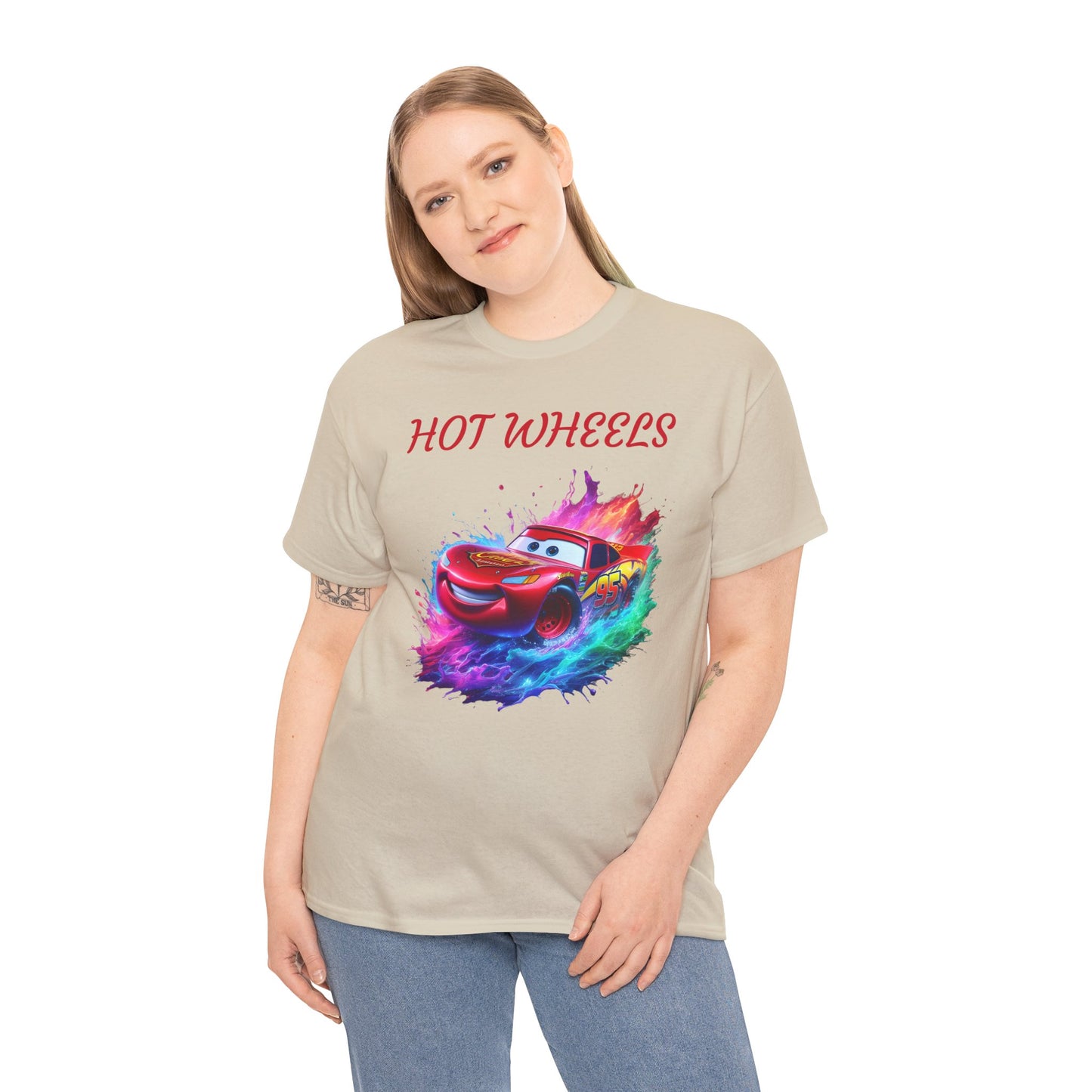 Princess Grace  Hot Wheels Unisex Heavy Cotton Tee Vibrant Racing Graphic T-Shirt