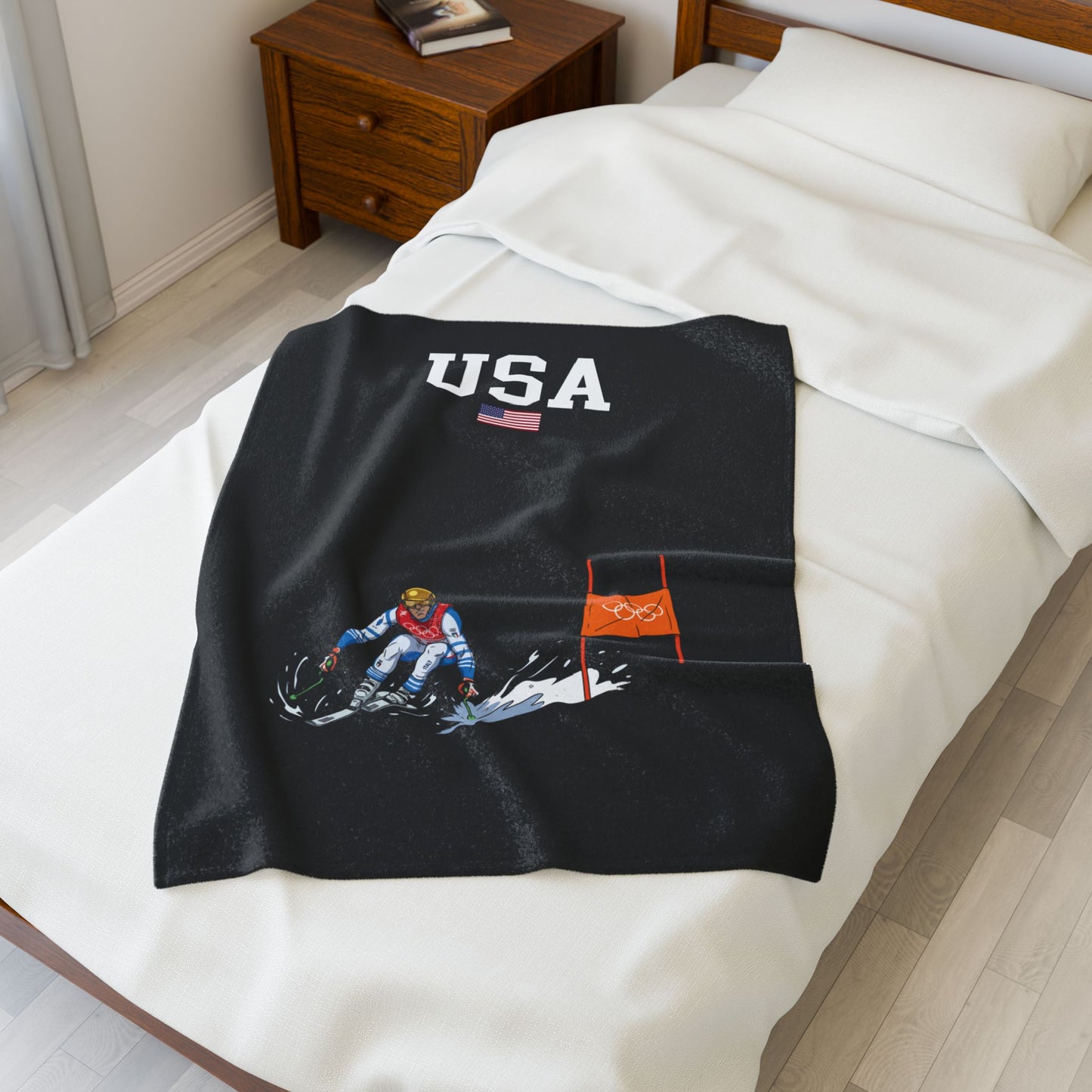 Princess Grace  TEAM USA  Velveteen Plush Blanket