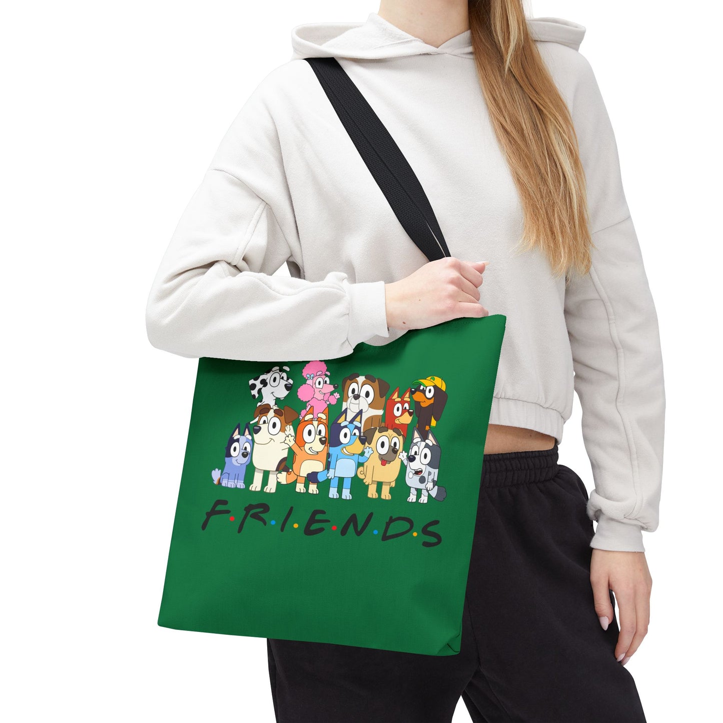 Princess Grace Bluey F.R.I.E.N.D.S. Cartoon Tote Bag Cute Animal Design for Friends and Fun Outings