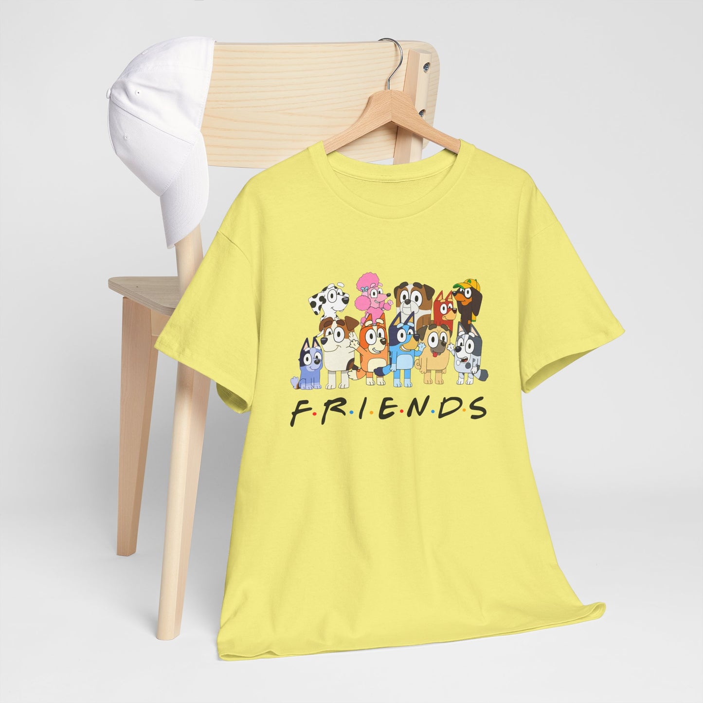 Princess Grace Bluey Friends Cartoon Unisex Heavy Cotton Tee  Fun & Playful Design