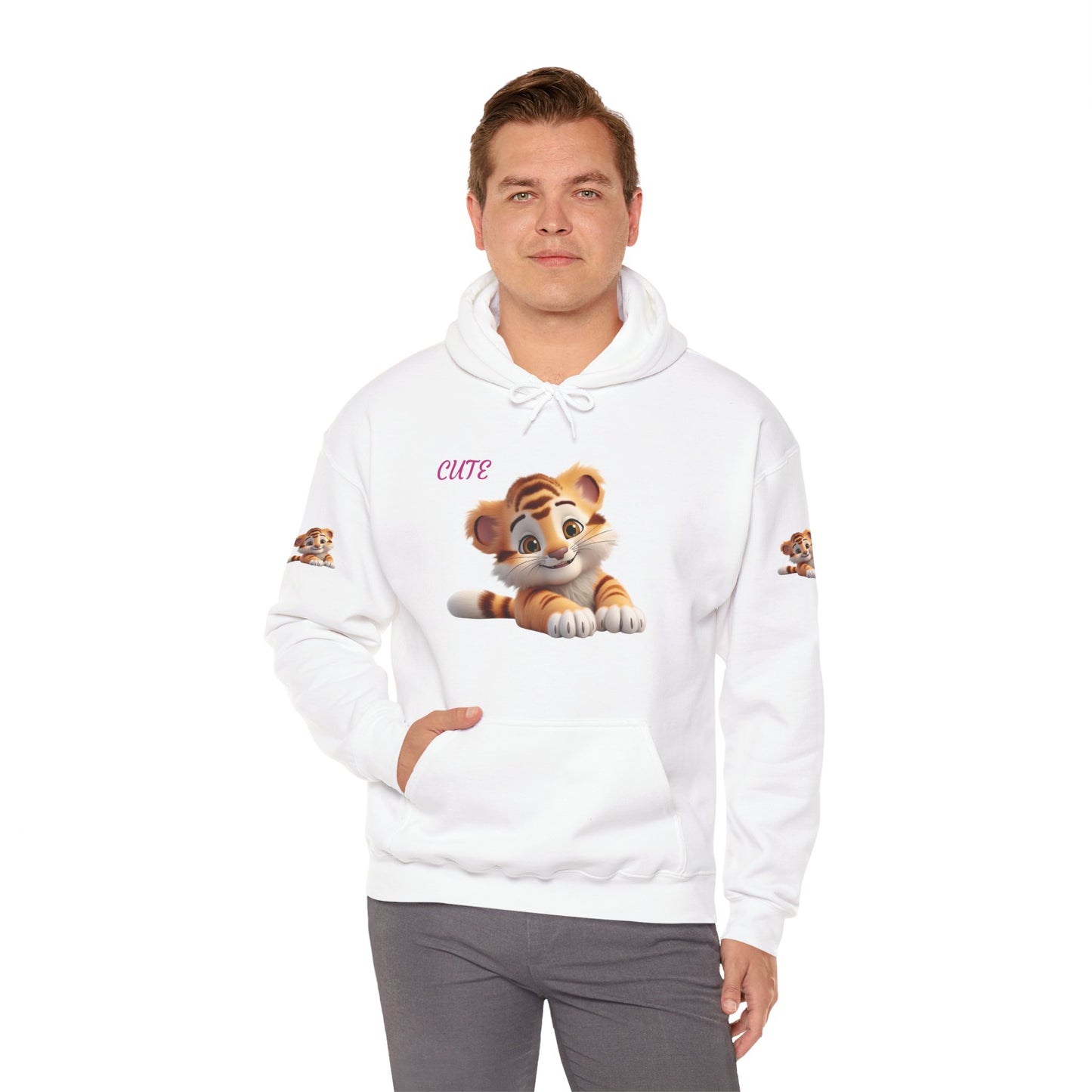 Princess Grace  Cute Tiger Design Unisex Heavy Blend Hooded Sweatshirt