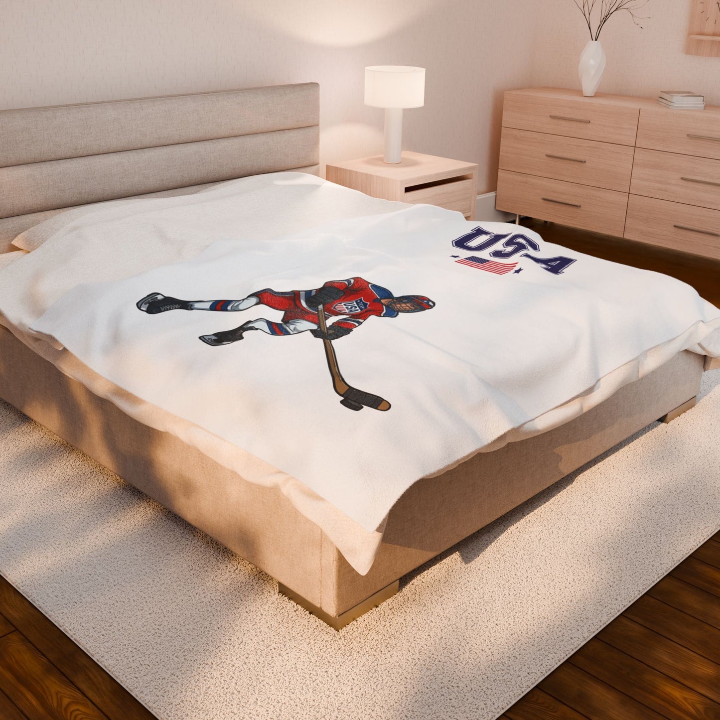Princess Grace  TEAM USA  Velveteen Plush Blanket