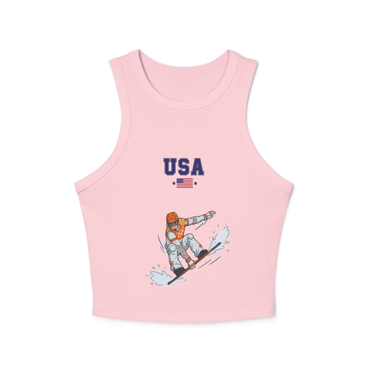 Princess Grace  TEAM USA  Women's Micro Rib Racer Tank Top