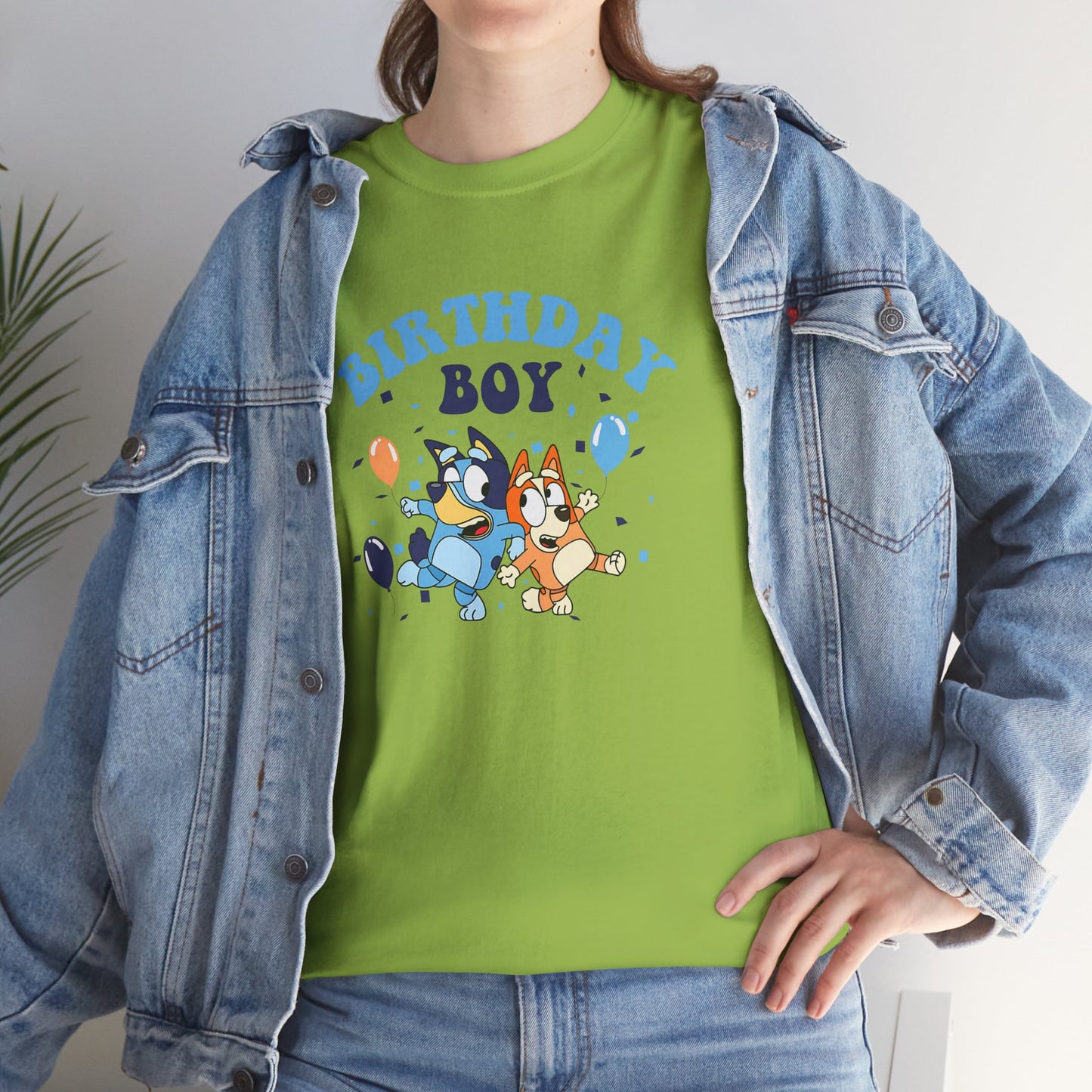Princess Grace  Bluey  Birthday Boy Unisex Heavy Cotton Tee  Fun Celebration Shirt for Kids
