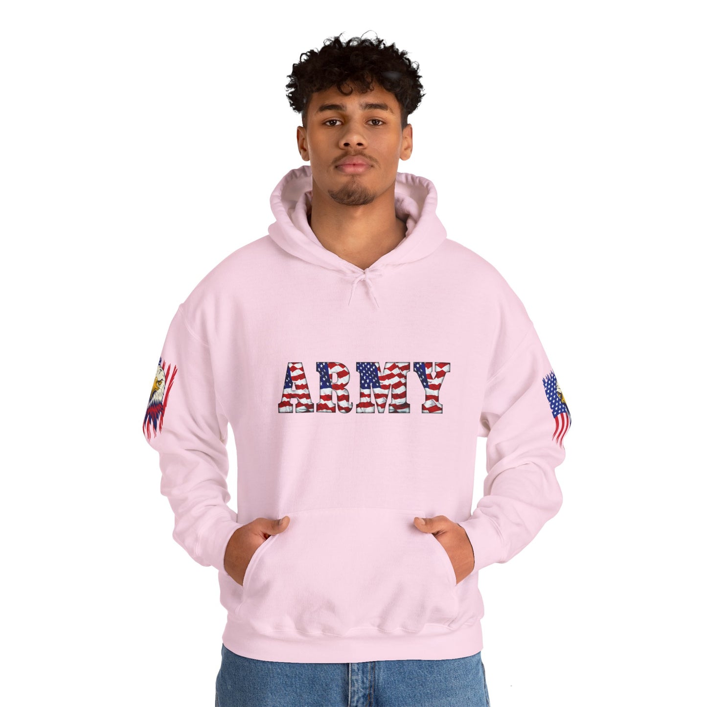 Princess Grace  Patriotic Army Eagle Hoodie  Unisex Heavy Blend Sweatshirt