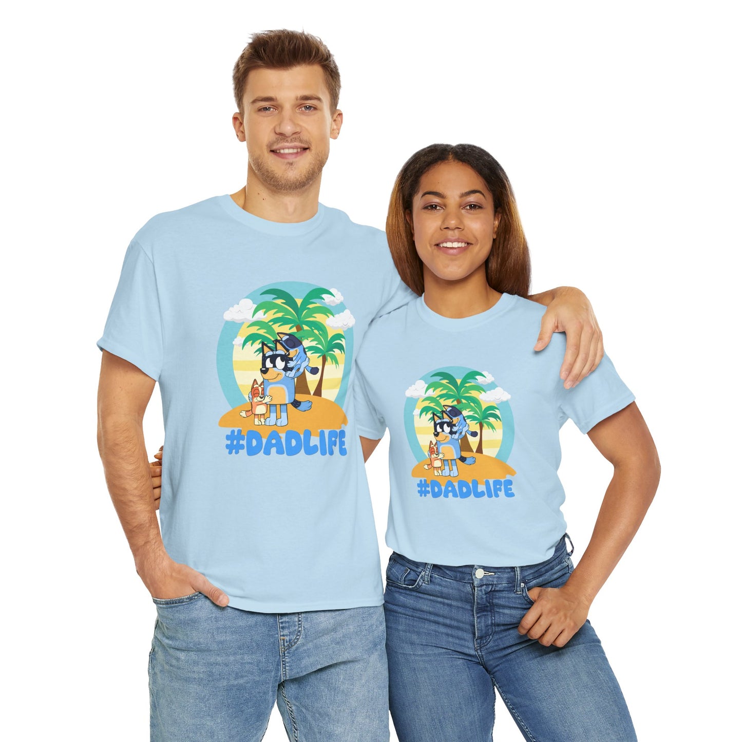 Princess Grace  Bluey  #DadLife Unisex Heavy Cotton Tee  Perfect for Dads Beach Vibes and Everyday Wear