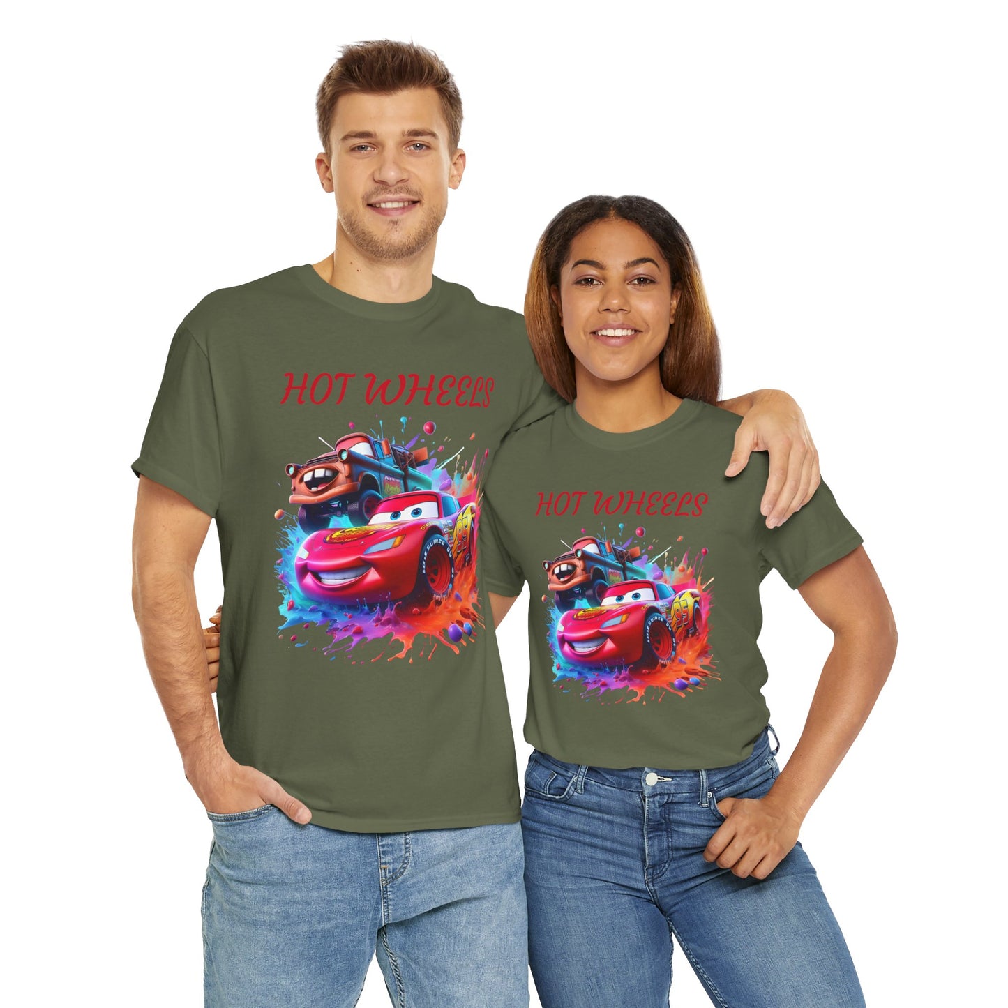 Princess Grace  Cool Cars Unisex Heavy Cotton Tee Hot Wheels Graphic Tee for Kids and Adults