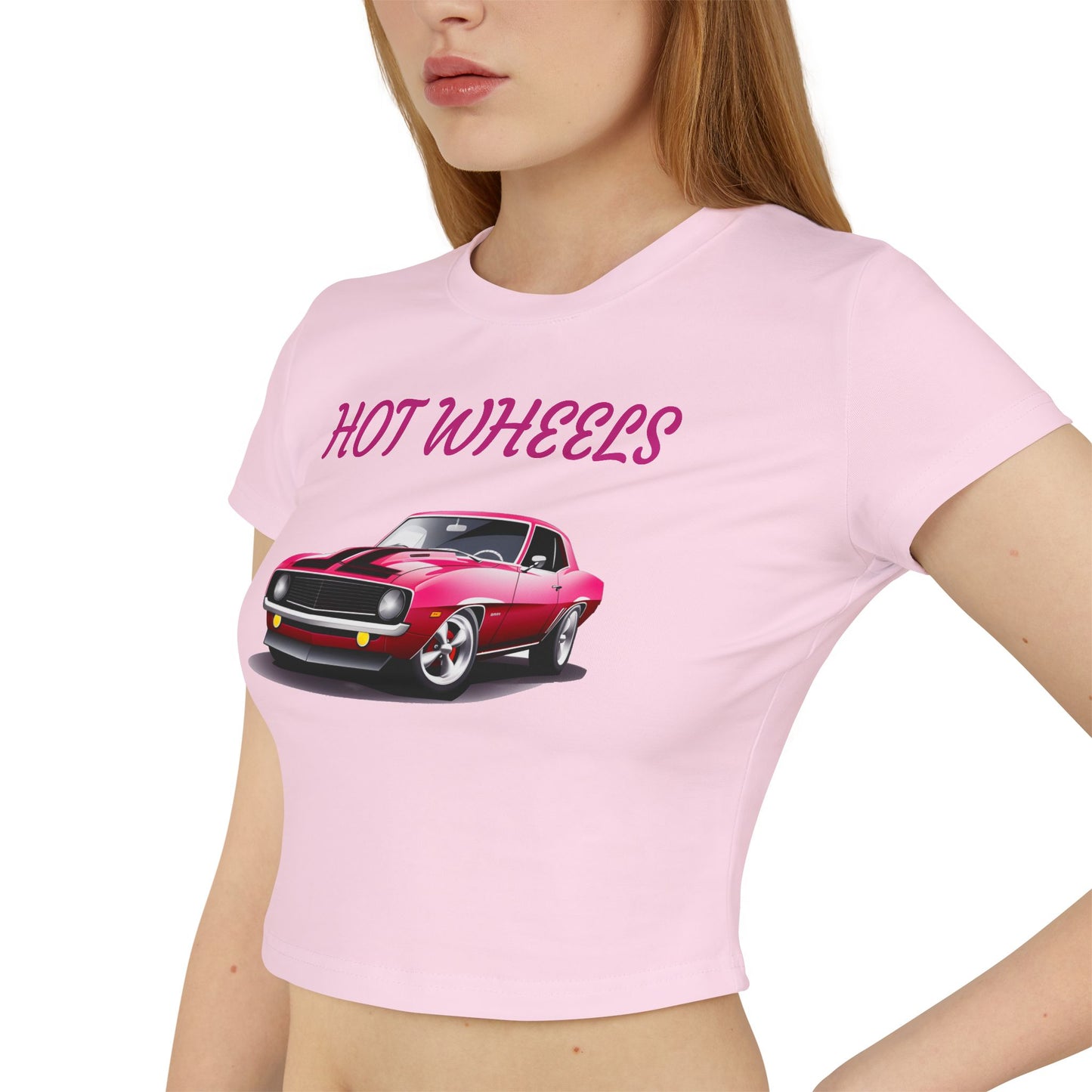 Princess Grace  Women's Hot Wheels Graphic Baby Tee  Vintage Car Fashion