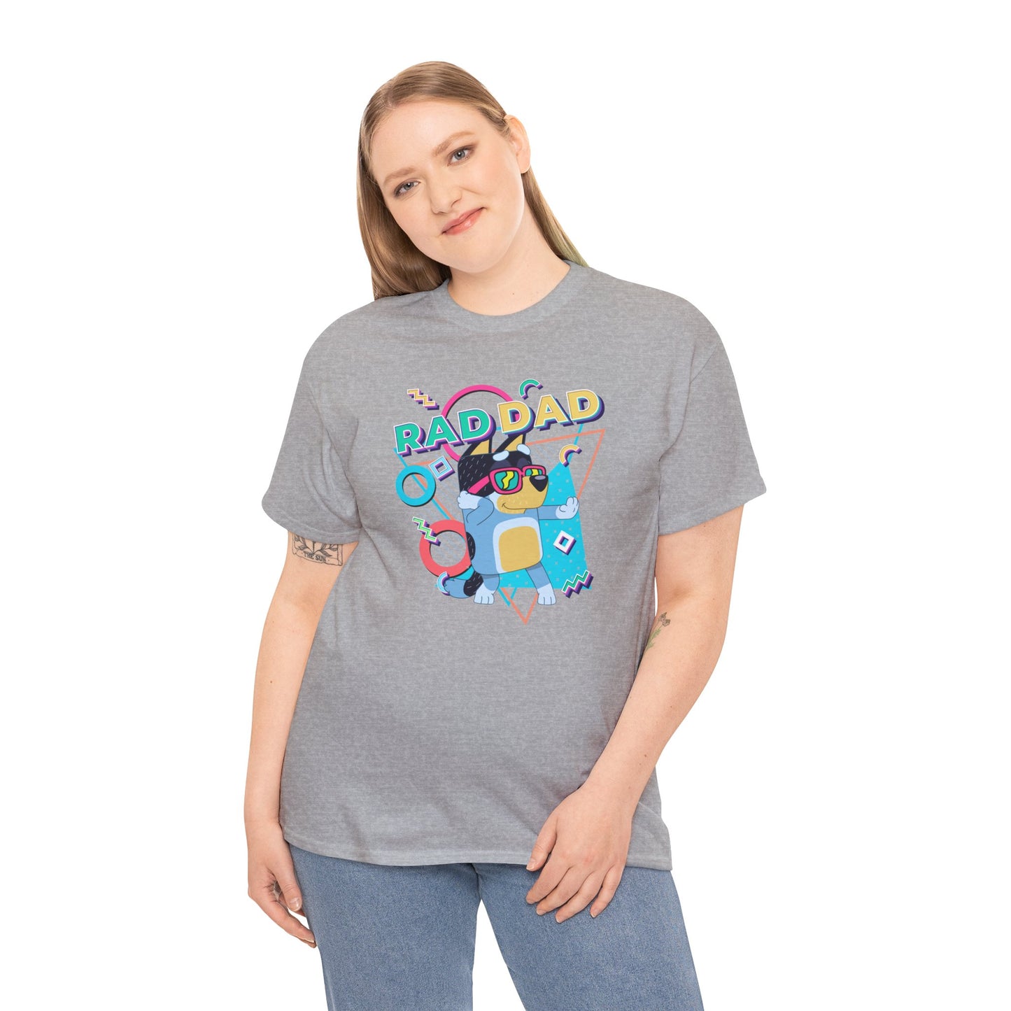 Princess Grace  Bluey  Funny Rad dad Unisex Heavy Cotton Tee  Perfect Gift for Cool Dads