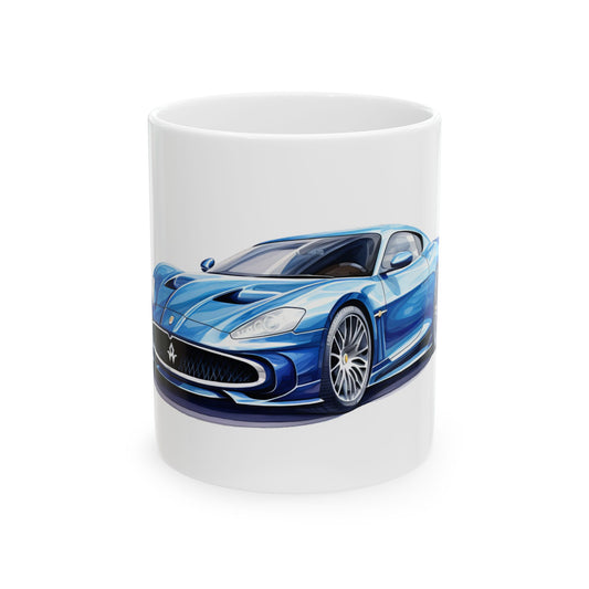 Princess Grace  Blue Sports Car Ceramic Mug   Perfect for Car Enthusiasts