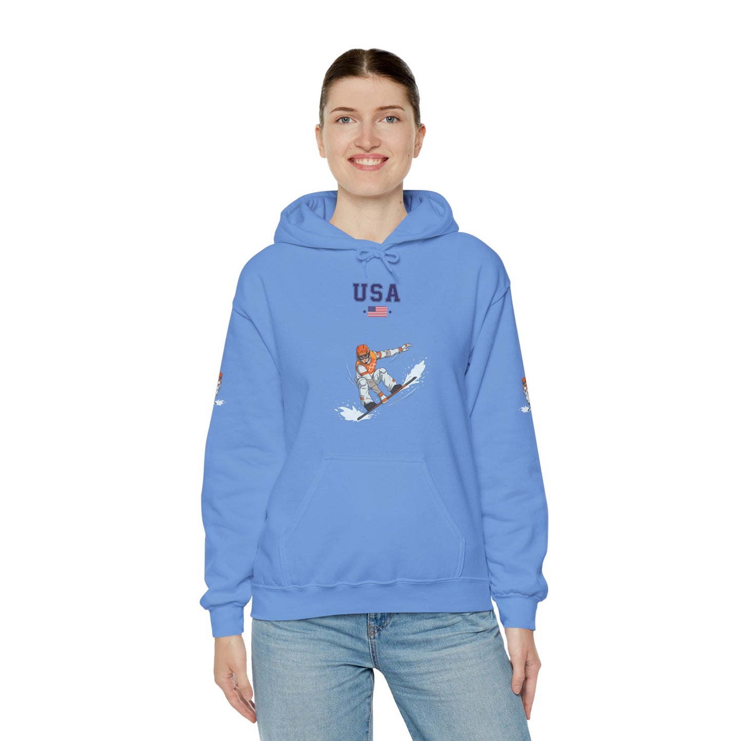 Princess Grace  TEAM USA  Snowboard  Unisex Heavy Blend Hooded Sweatshirt