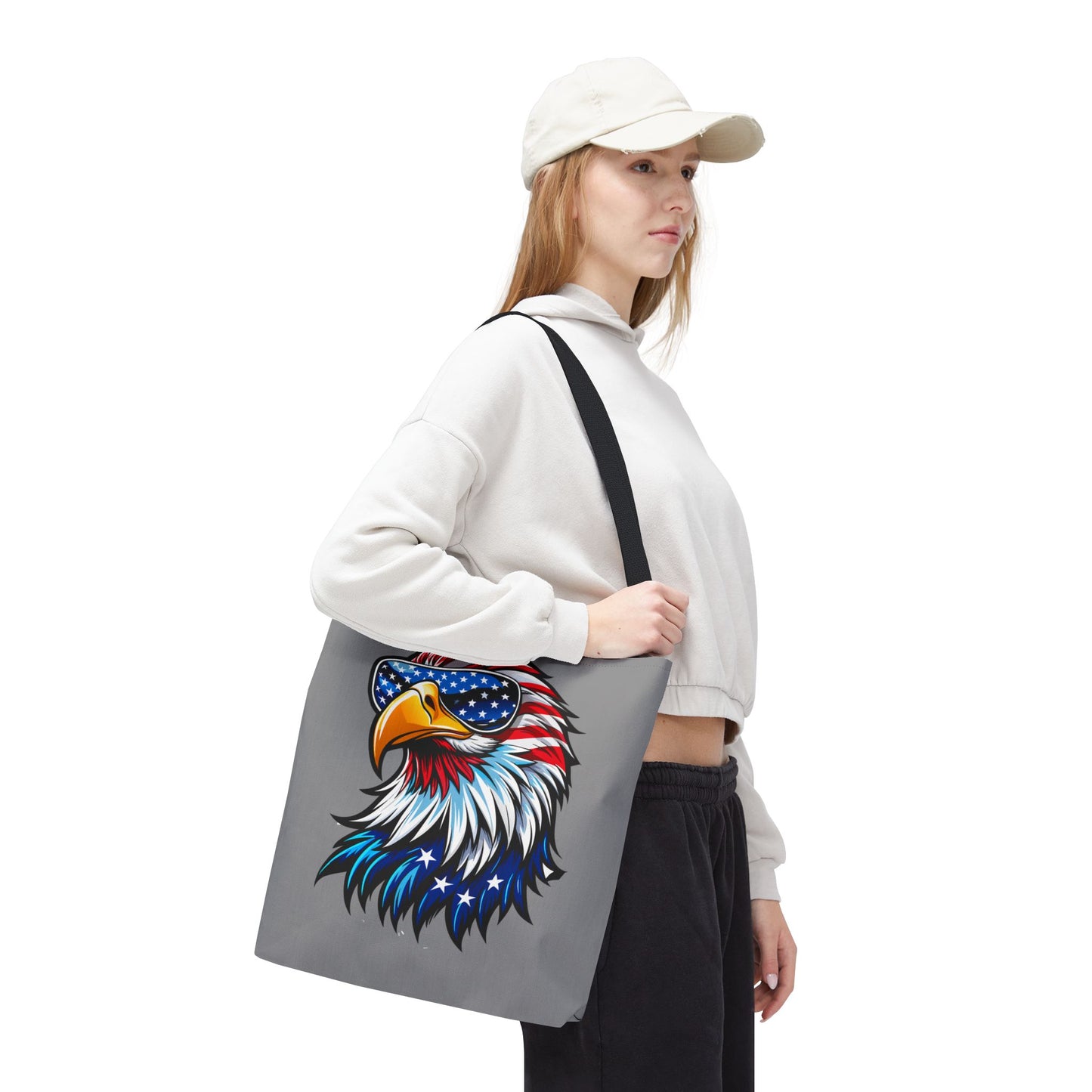 Princess Grace  Patriotic Eagle Tote Bag Stylish American Flag Design for Celebrations