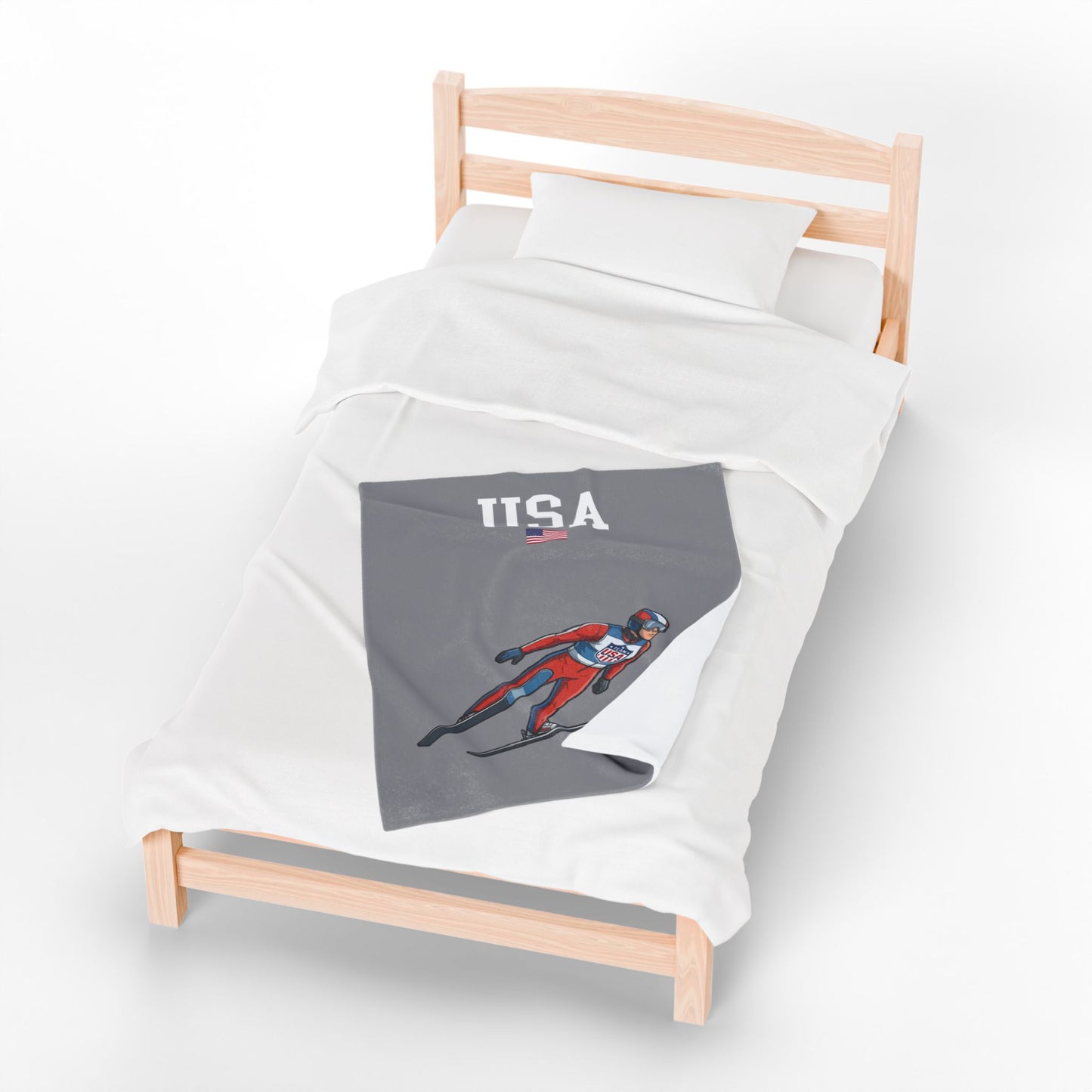 Princess Grace  TEAM USA  Velveteen Plush Blanket