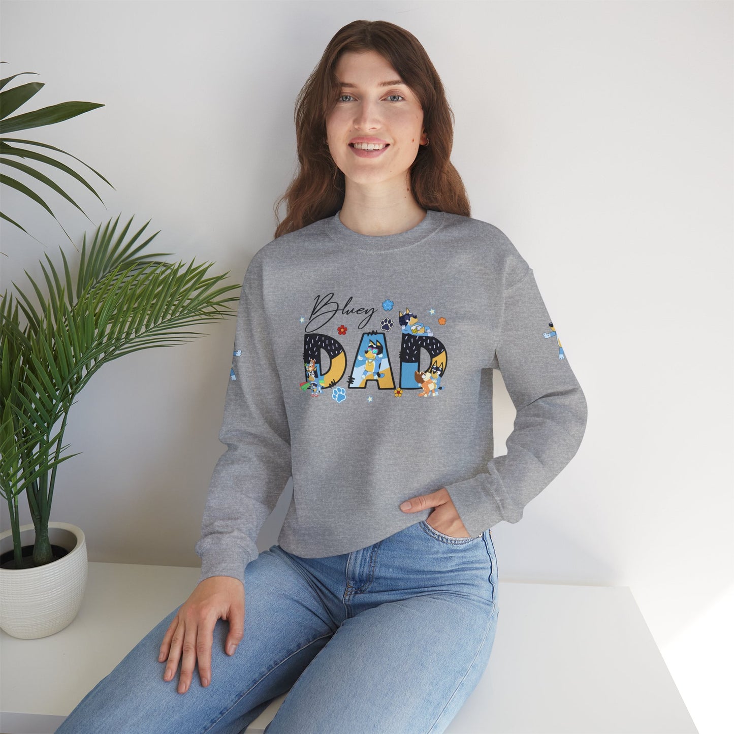 Princess Grace  Bluey  Funny Bluey Dad Crewneck Sweatshirt for Dads