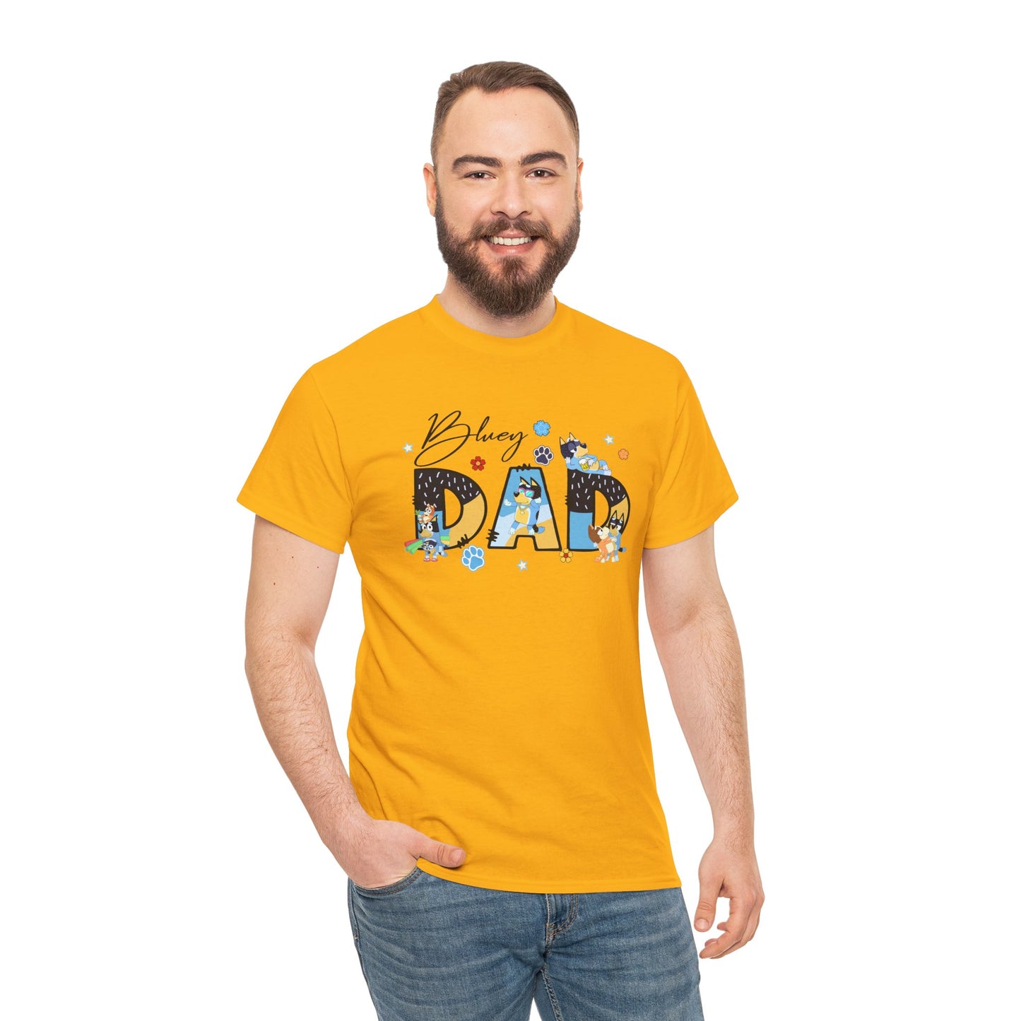 Princess Grace  Fun 'Blessed Dad' Unisex Heavy Cotton Tee Perfect Gift for Father's Day