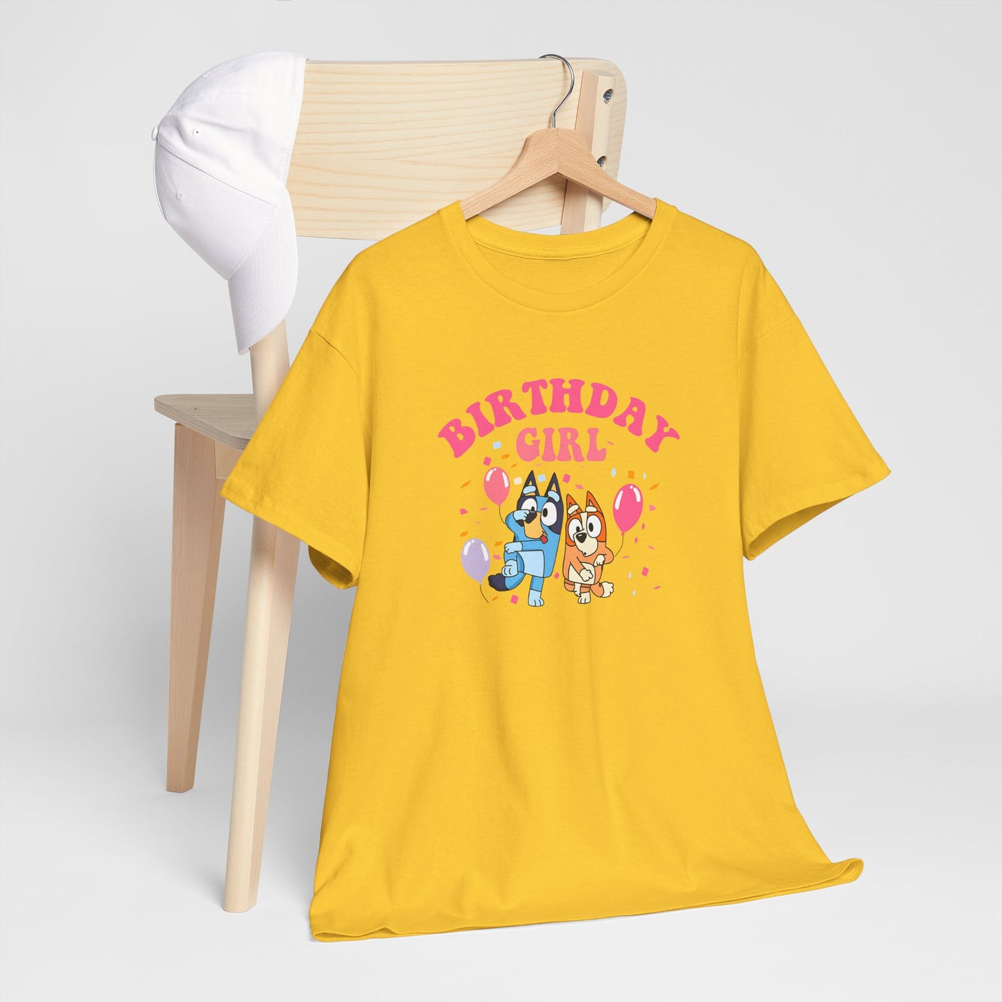 Princess Grace  Bluey  Birthday Girl Unisex Heavy Cotton Tee  Fun Party Attire for Celebrations