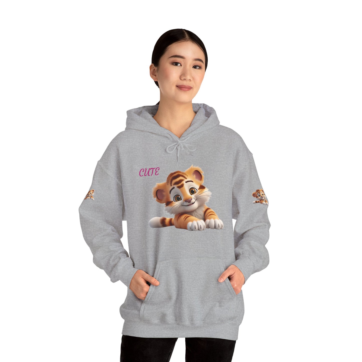 Princess Grace  Cute Tiger Design Unisex Heavy Blend Hooded Sweatshirt