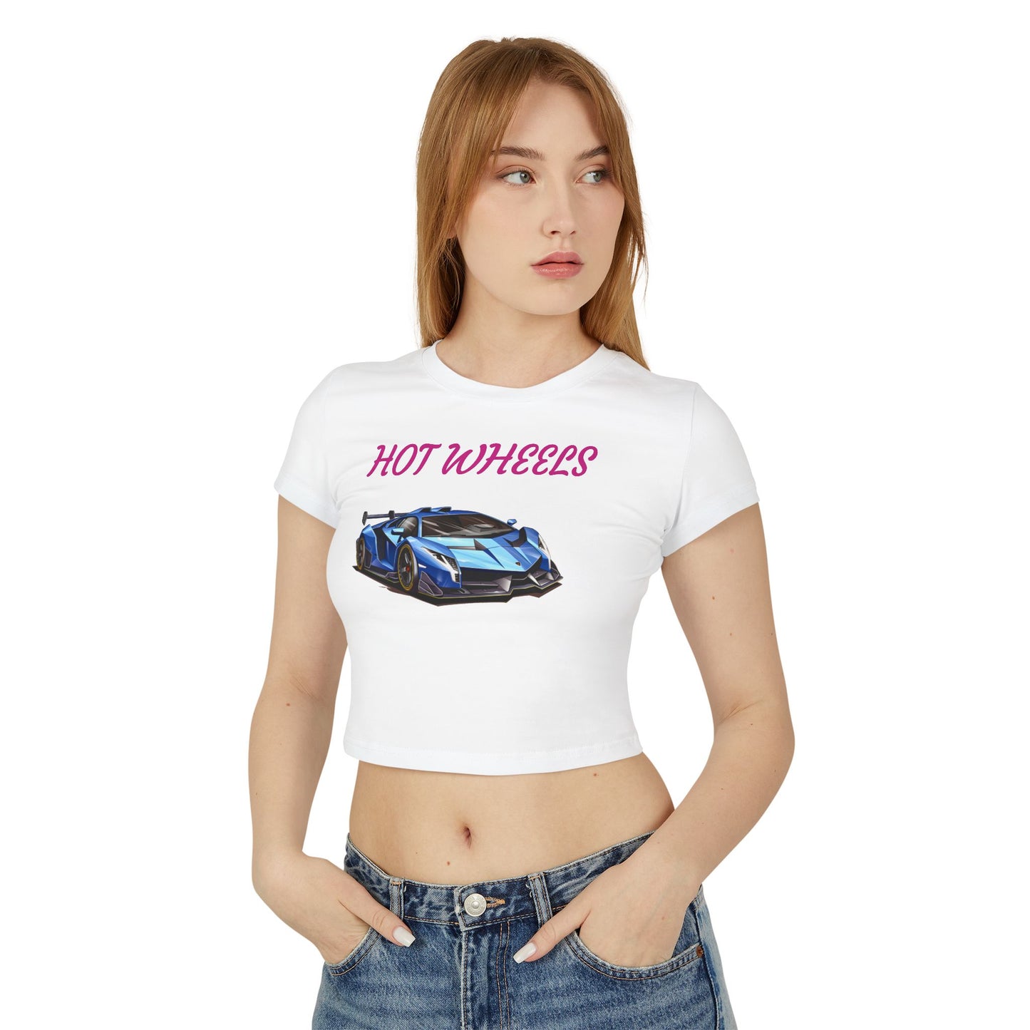 Princess Grace  Hot Wheels Women's Baby Tee Stylish Retro Car Graphic Top