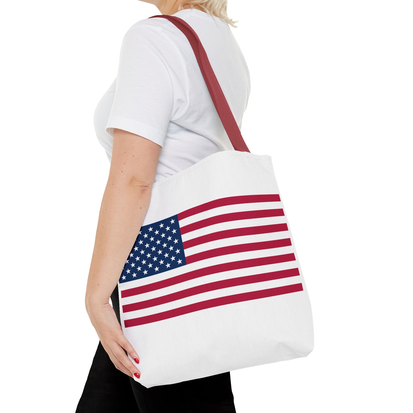 Princess Grace  Patriotic Tote Bag  American Flag Design Perfect for Holidays and Everyday Use