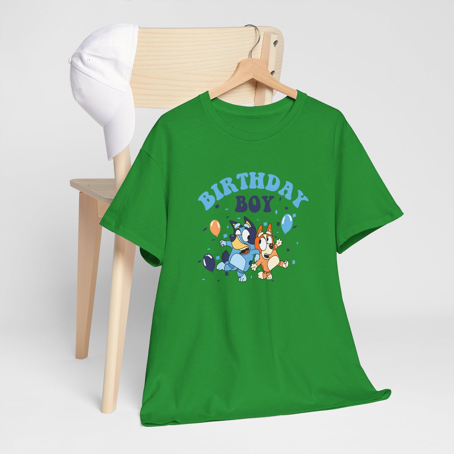 Princess Grace  Bluey  Birthday Boy Unisex Heavy Cotton Tee  Fun Celebration Shirt for Kids