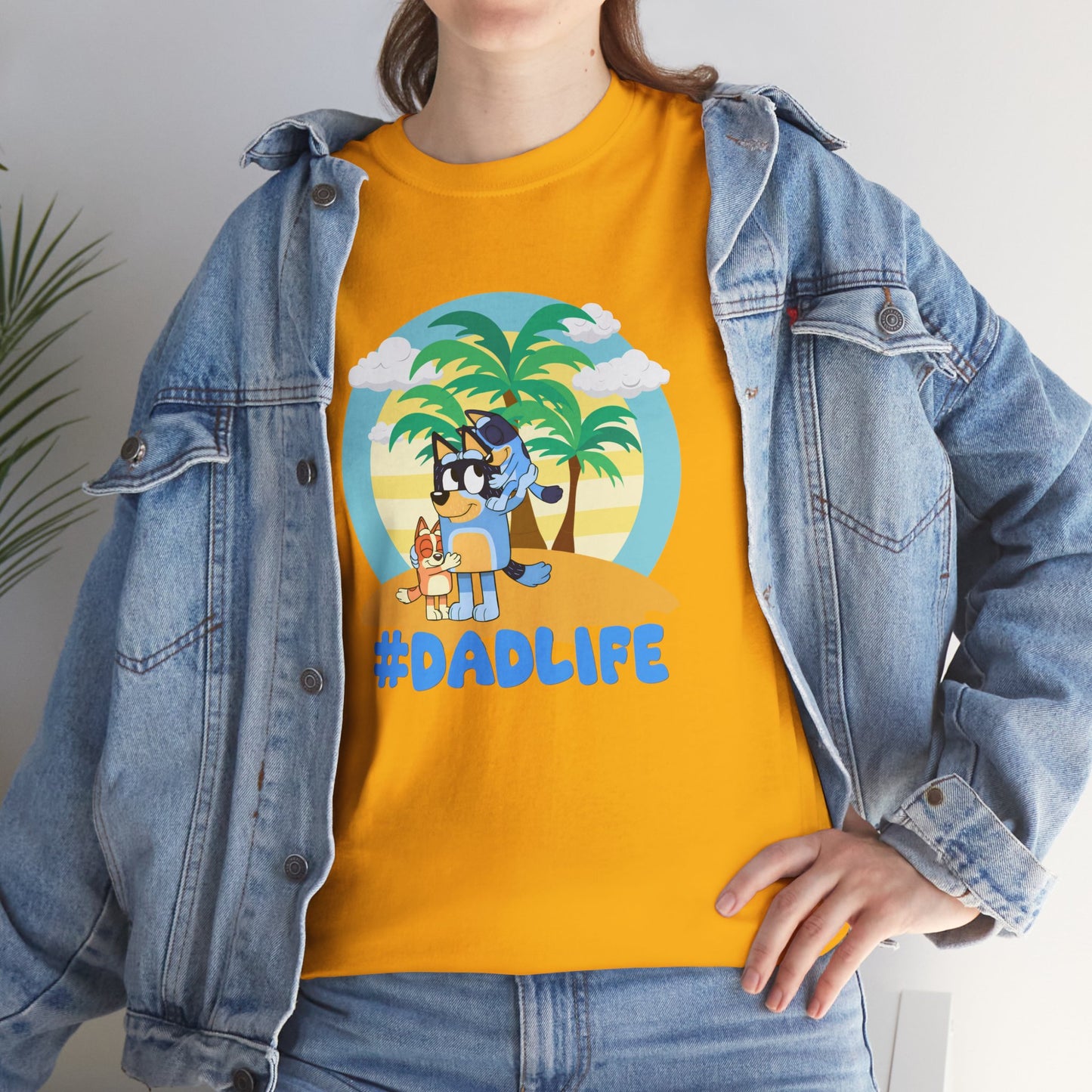 Princess Grace  Bluey  #DadLife Unisex Heavy Cotton Tee  Perfect for Dads Beach Vibes and Everyday Wear