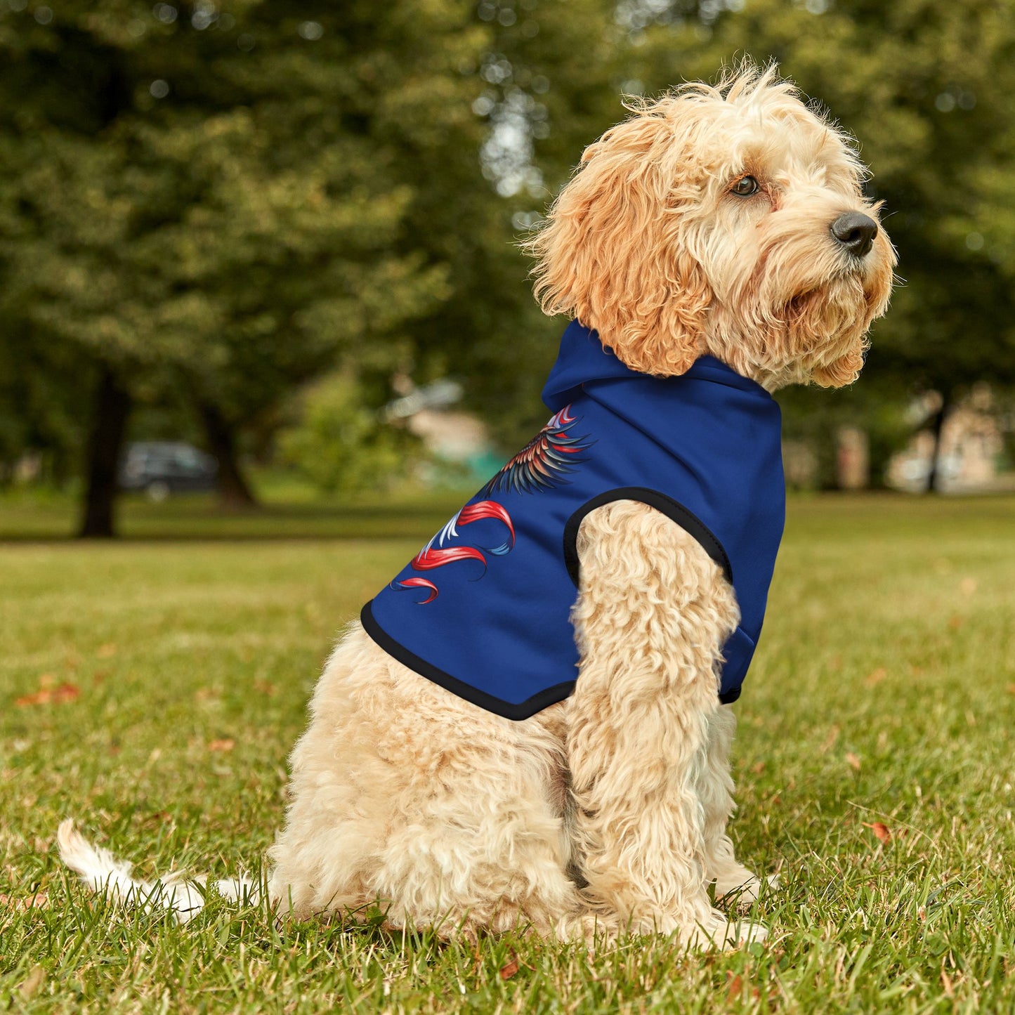 Princess Grace  Patriotic Eagle Pet Hoodie Stylish Dog Sweater for Independence Day