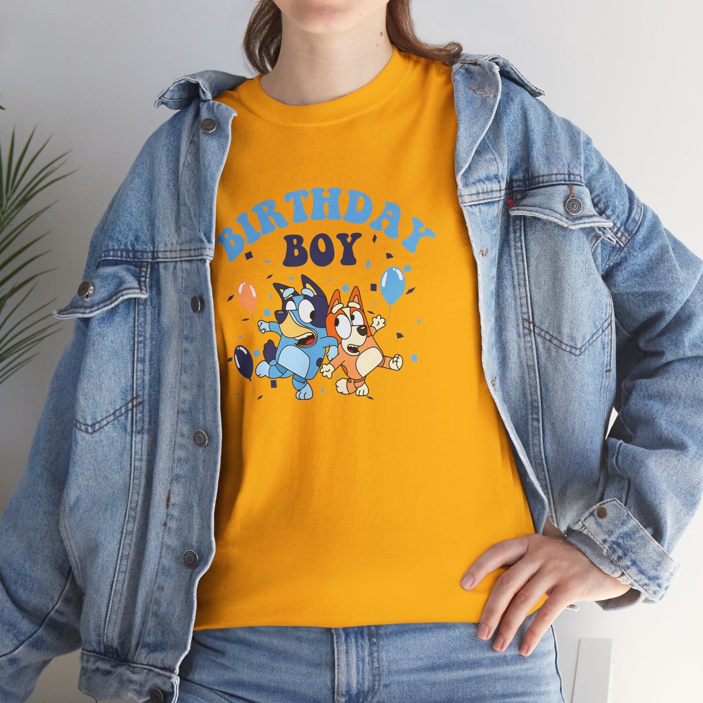 Princess Grace  Bluey  Birthday Boy Unisex Heavy Cotton Tee  Fun Celebration Shirt for Kids