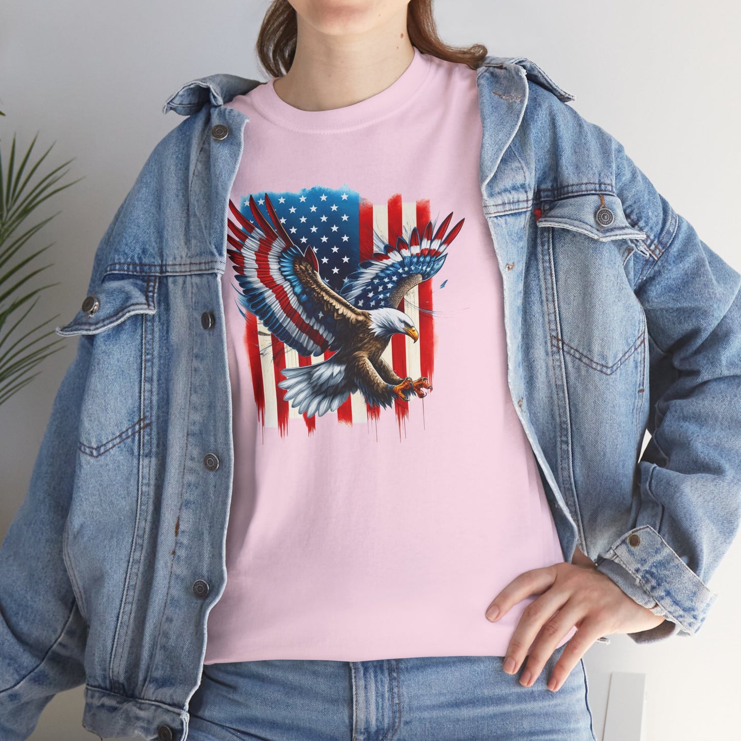 Princess Grace  Patriotic Eagle Unisex Heavy Cotton Tee