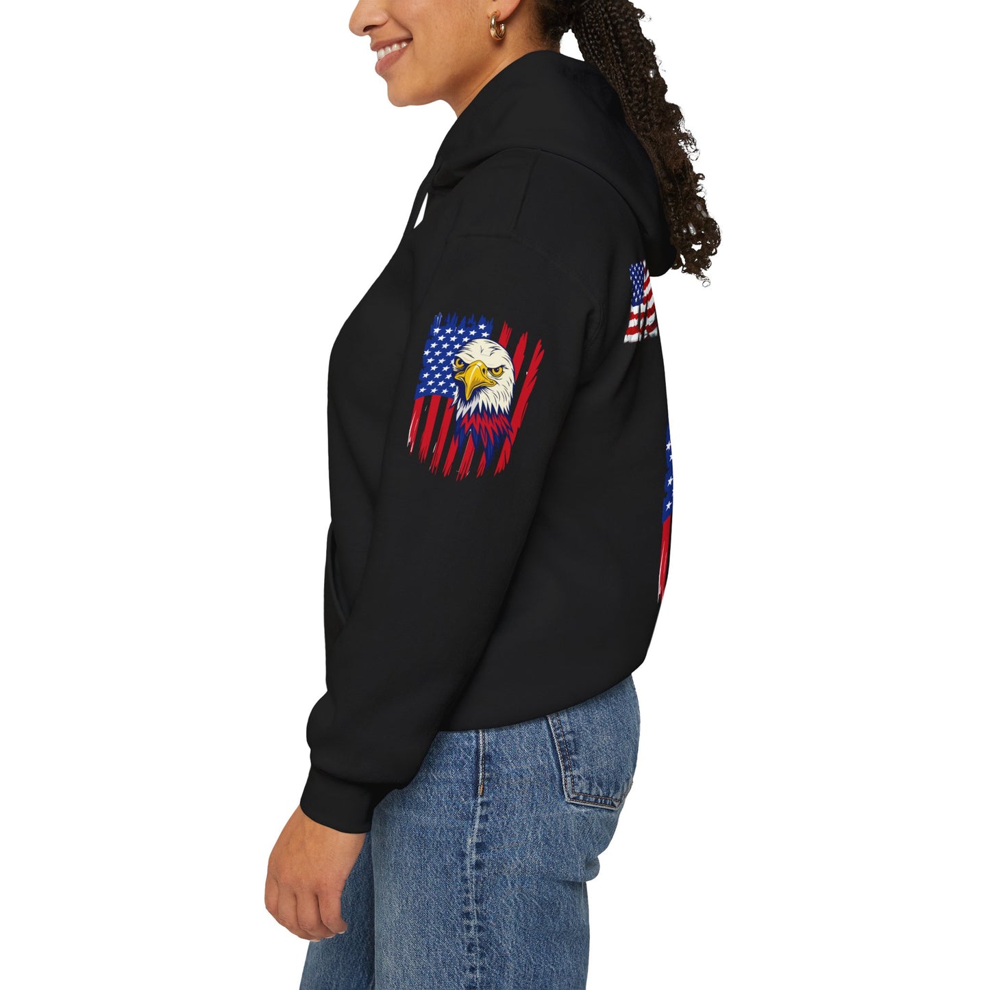 Princess Grace  American Pride Marine Eagle Hooded Sweatshirt
