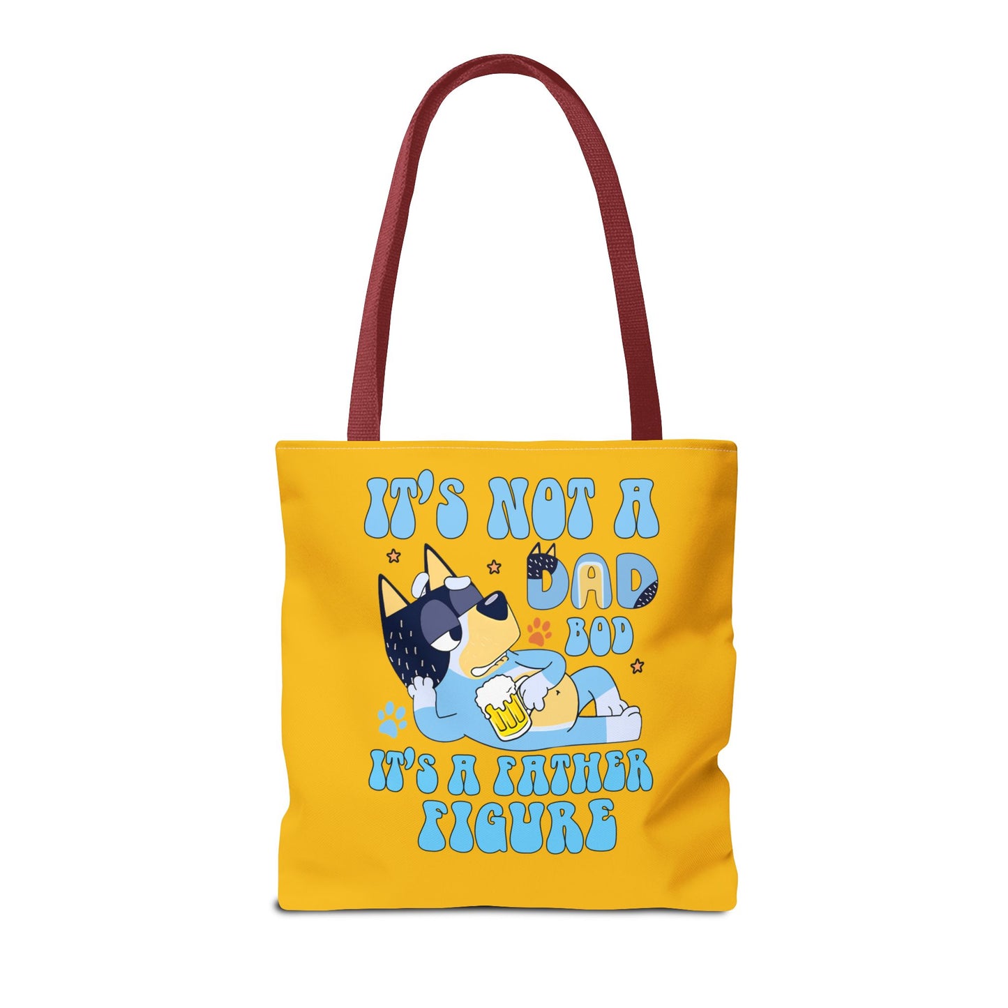 Princess Grace Fun Father's Day Tote Bag  "It's Not a Dad Bod, It's a Father Figure"