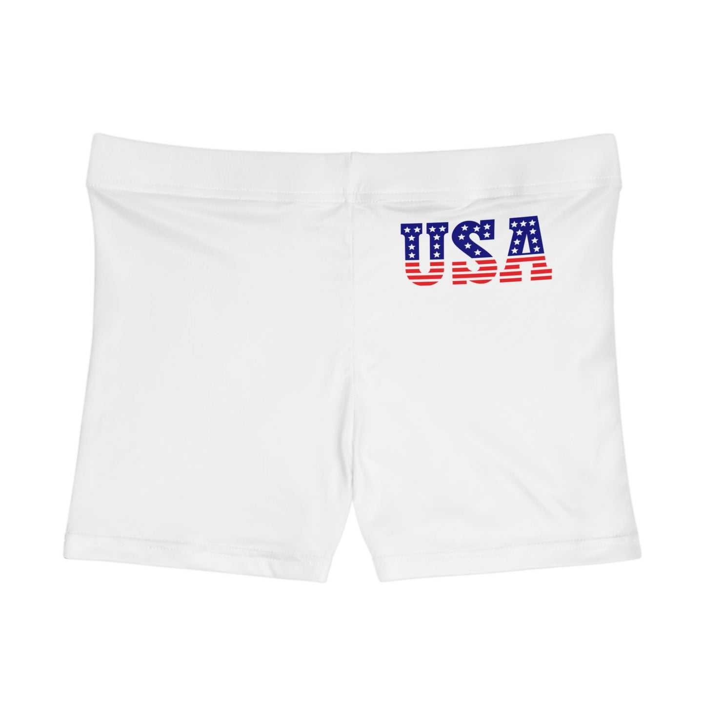 Patriotic Women's Shorts with USA Heart Design