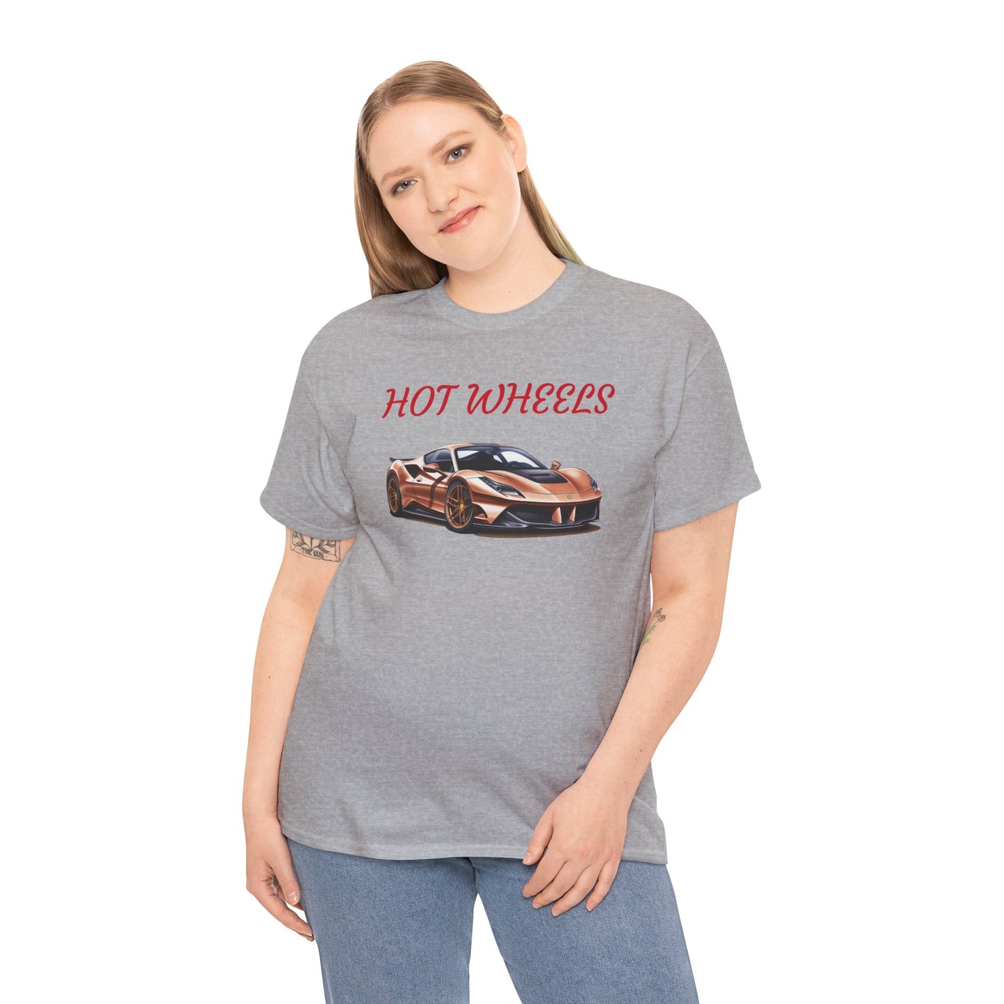 Princess Grace  Hot Wheels Unisex Heavy Cotton Tee  Retro Car Graphic T-Shirt for Automotive Enthusiasts