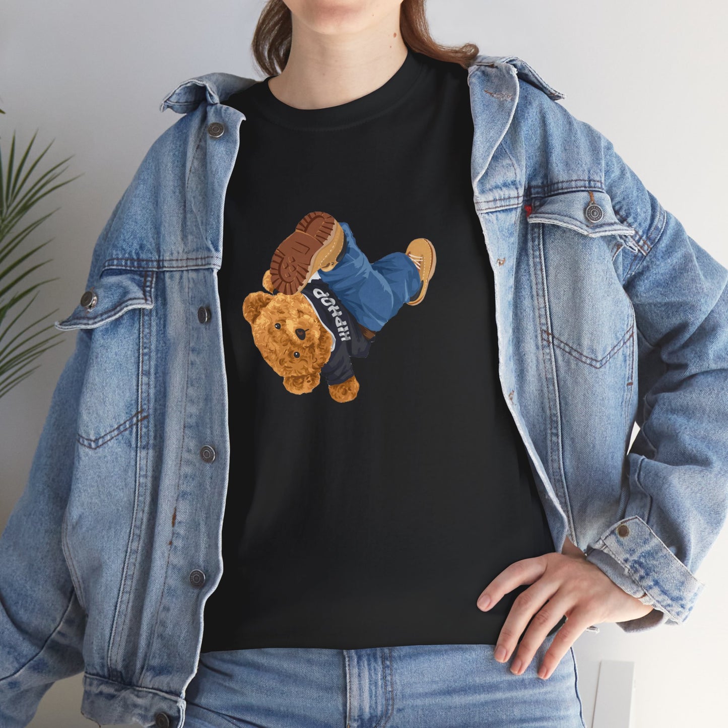 Princess Grace  Casual Vintage Hi[ Hop Bear Tee for Trendy Everyday Wear