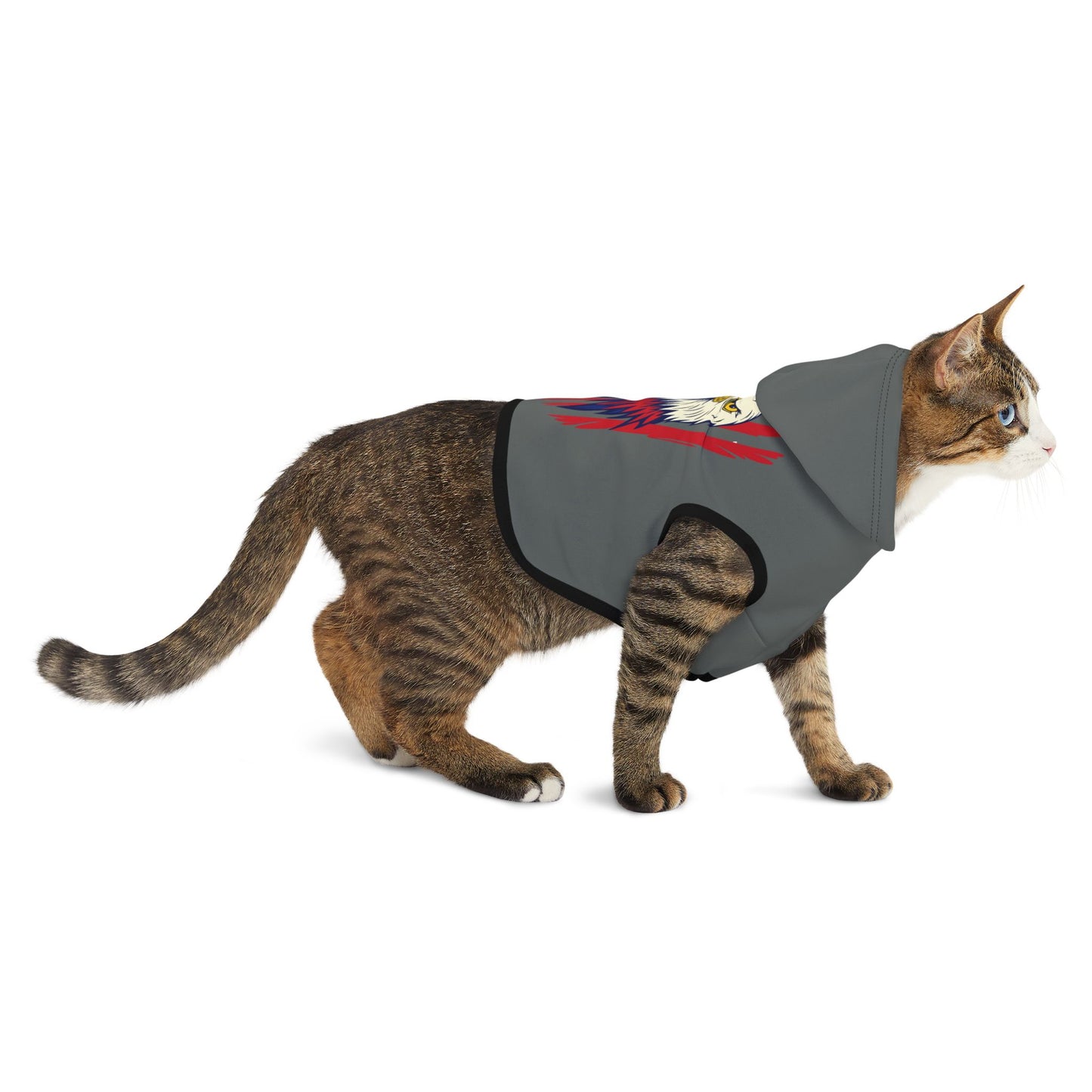 Princess Grace  Patriotic Eagle Pet Hoodie  Perfect for Holidays and Outdoor Adventures
