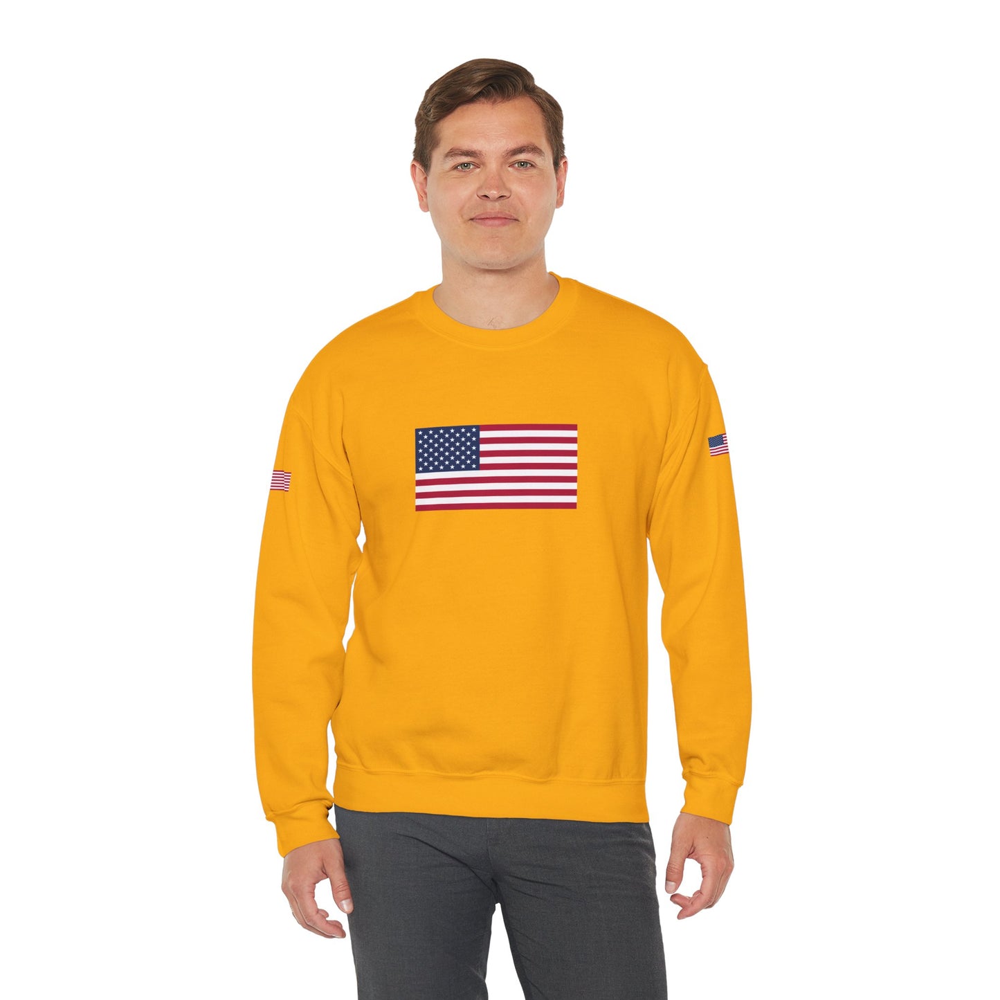 Princess Grace  TAEM USA  Patriotic Unisex Crewneck Sweatshirt with American Flags