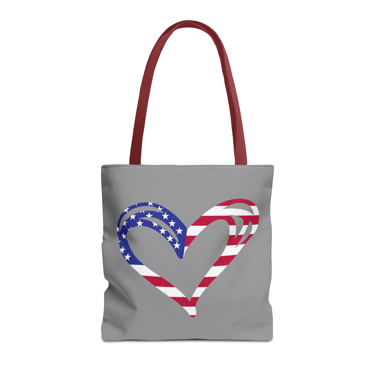 Princess Grace  Patriotic Heart Tote Bag Ideal for Celebrations & Everyday Use